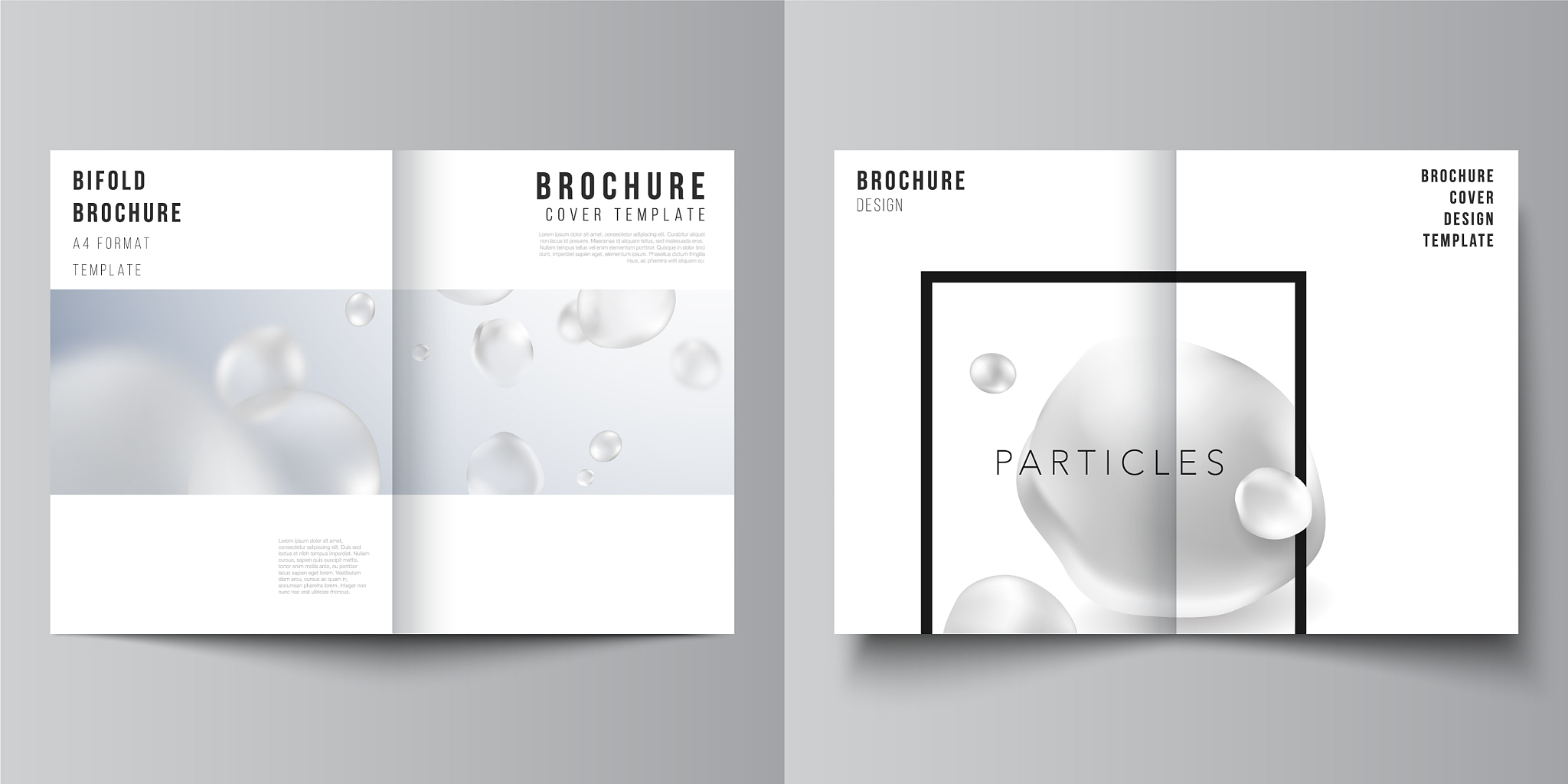 layout of two a4 format cover mockups