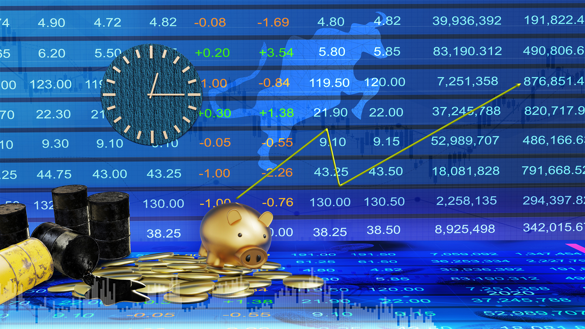 investing in the growth stock market with gold and crude oil. in