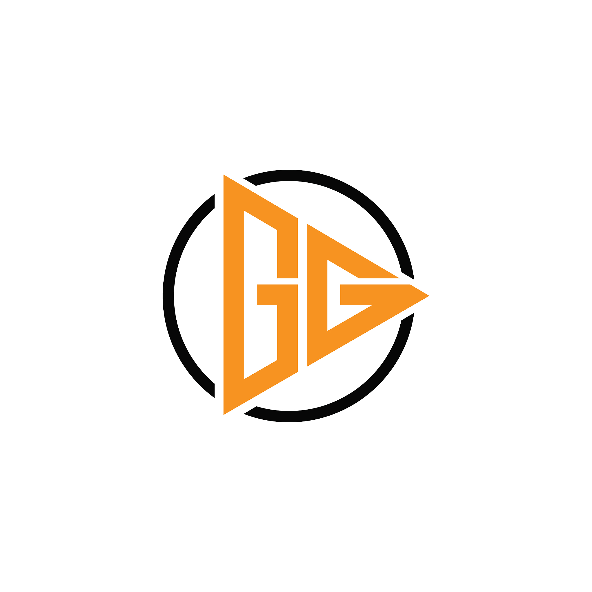 initial letter gg or g logo design template
