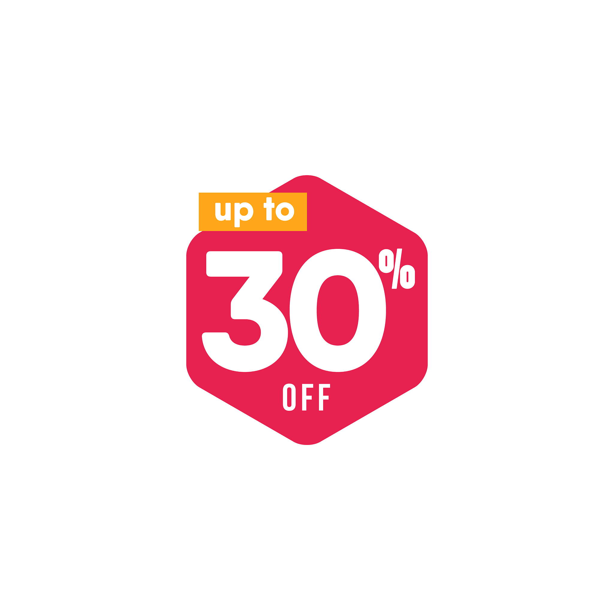 discount up to 30 off label template design