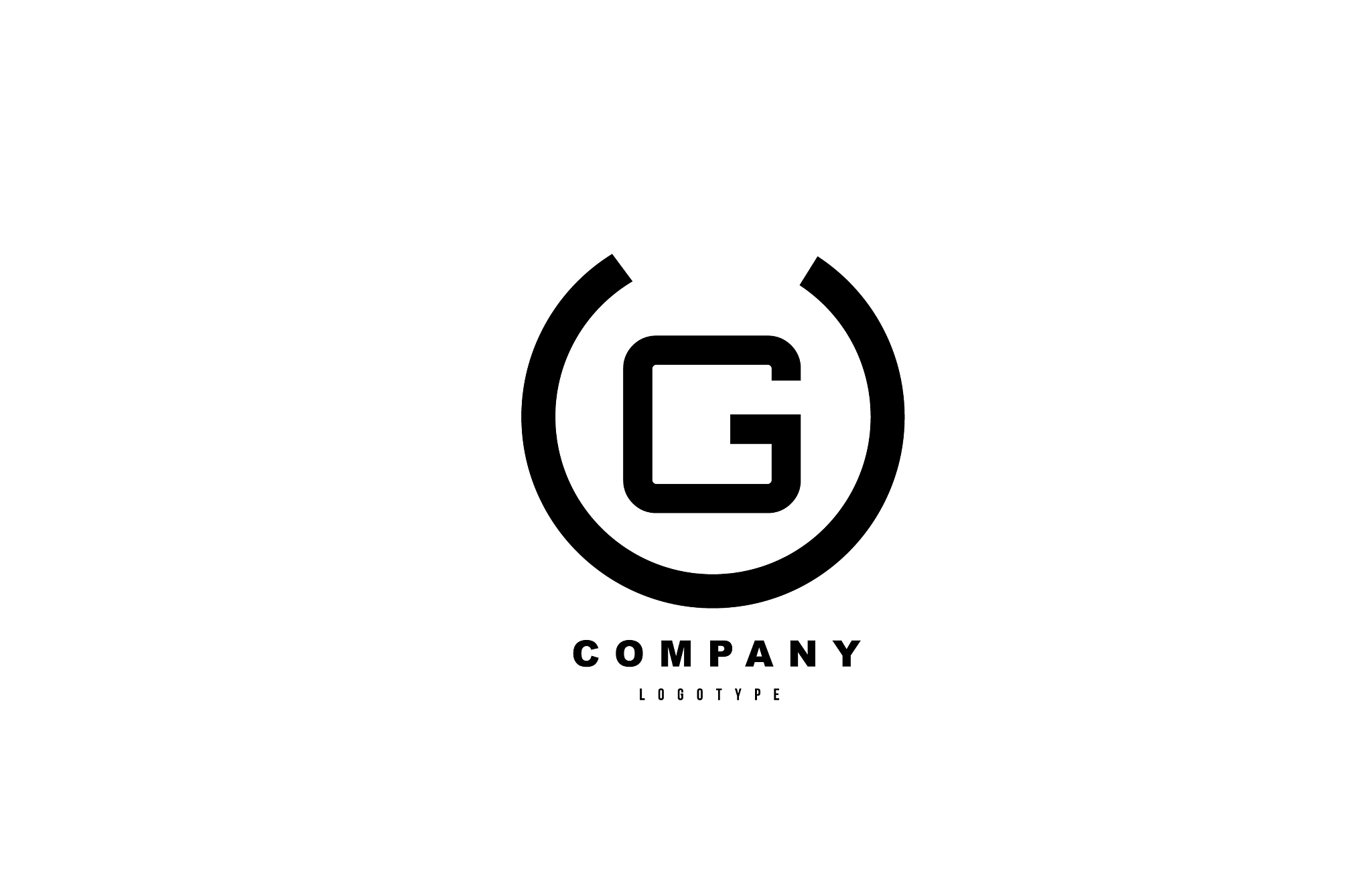 g black and white letter logo alphabet icon
