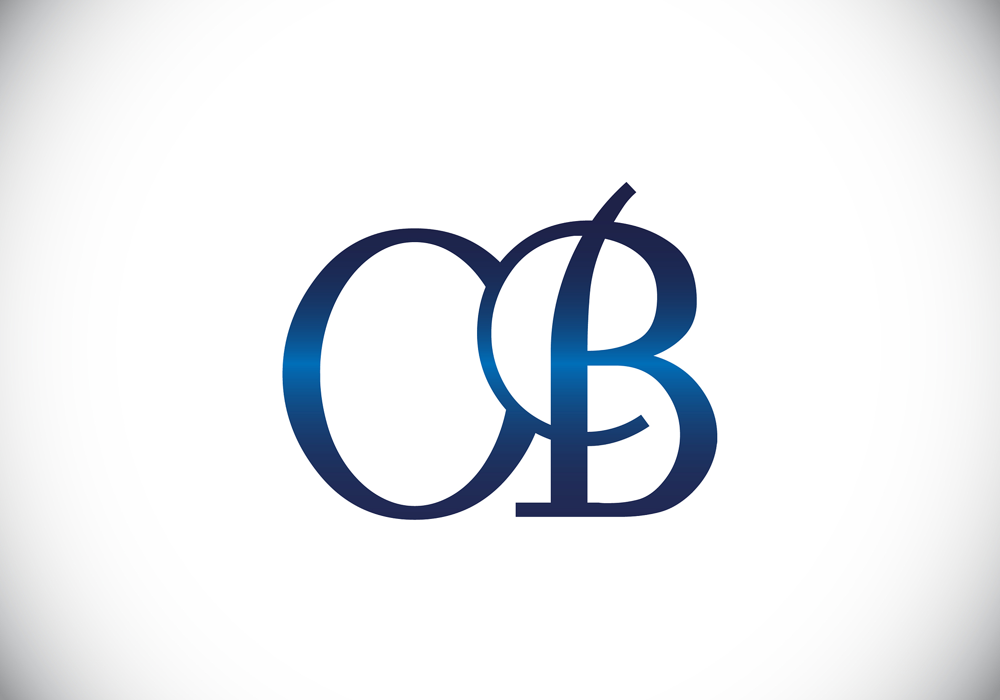 initial monogram letter o b logo design template