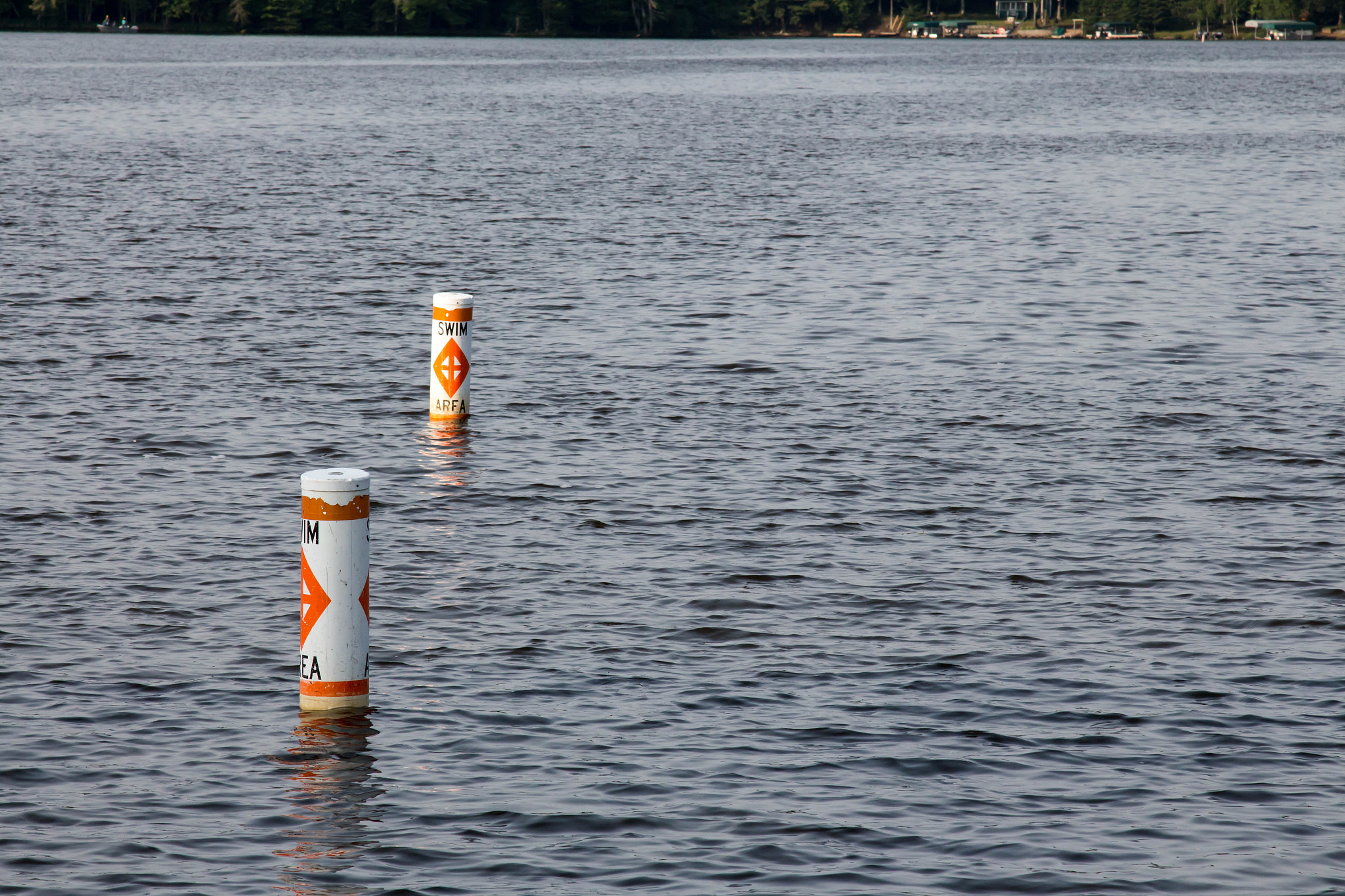 swim area buoy in eagle river, wisconsin