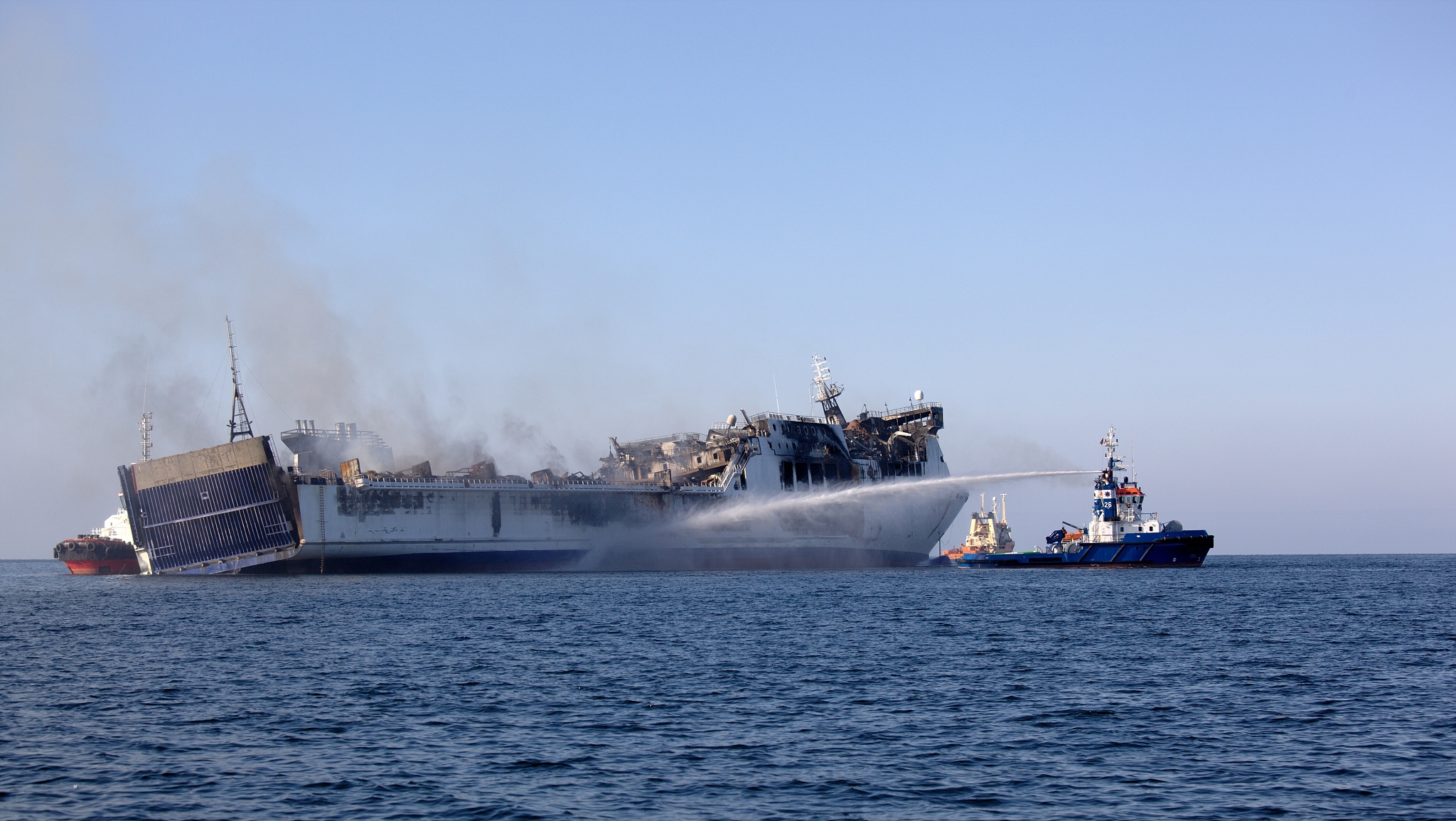 burned ferry