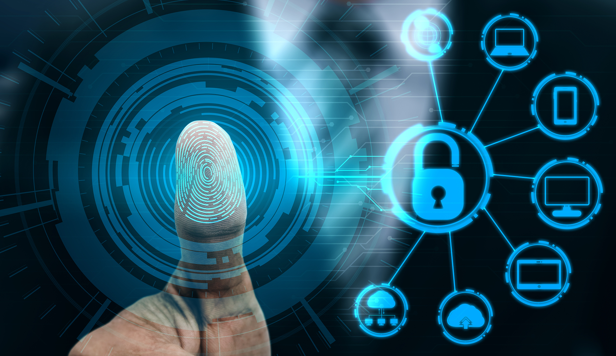 fingerprint biometric digital scan technology.