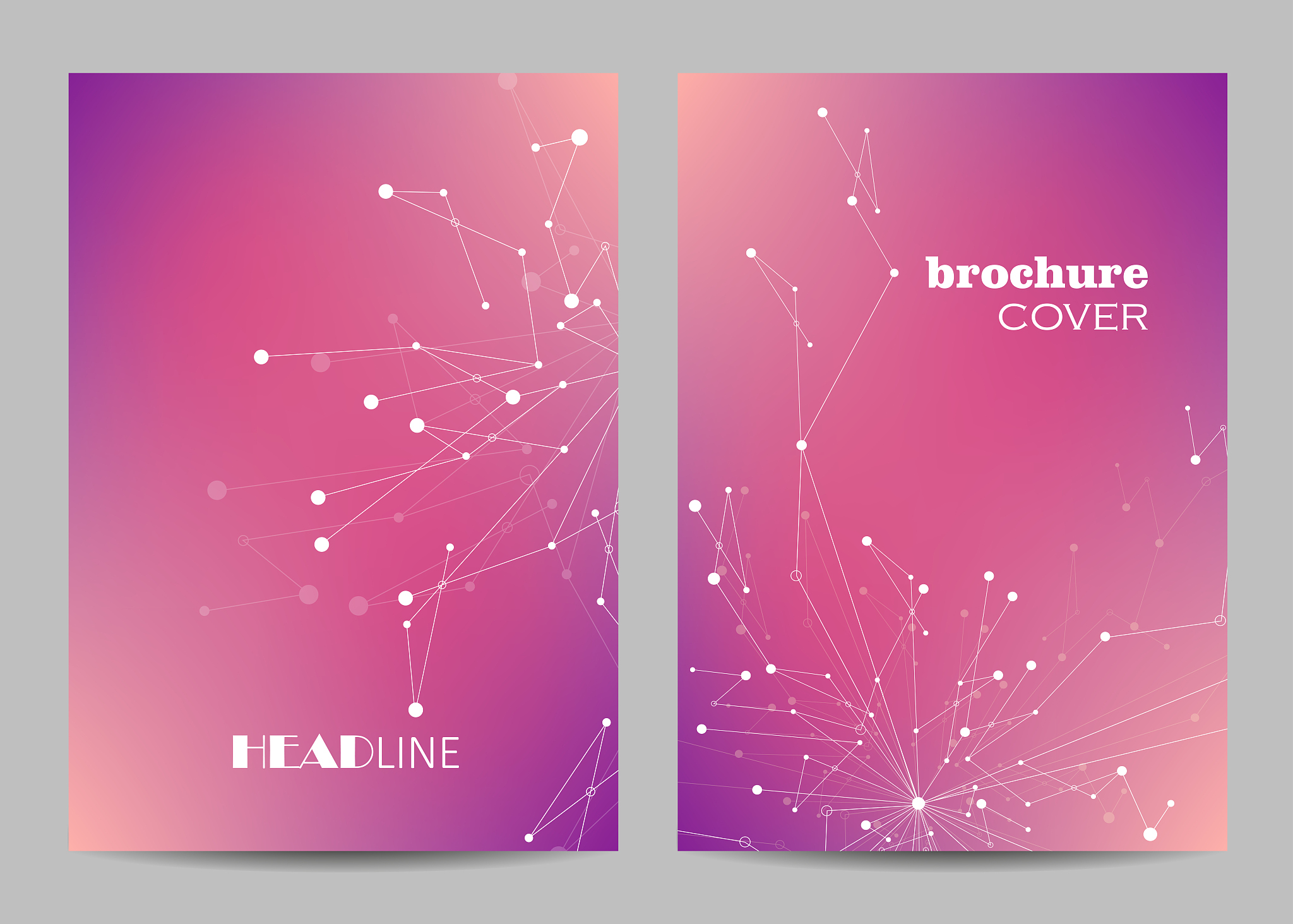 vector templates for brochure cover in a4 size.