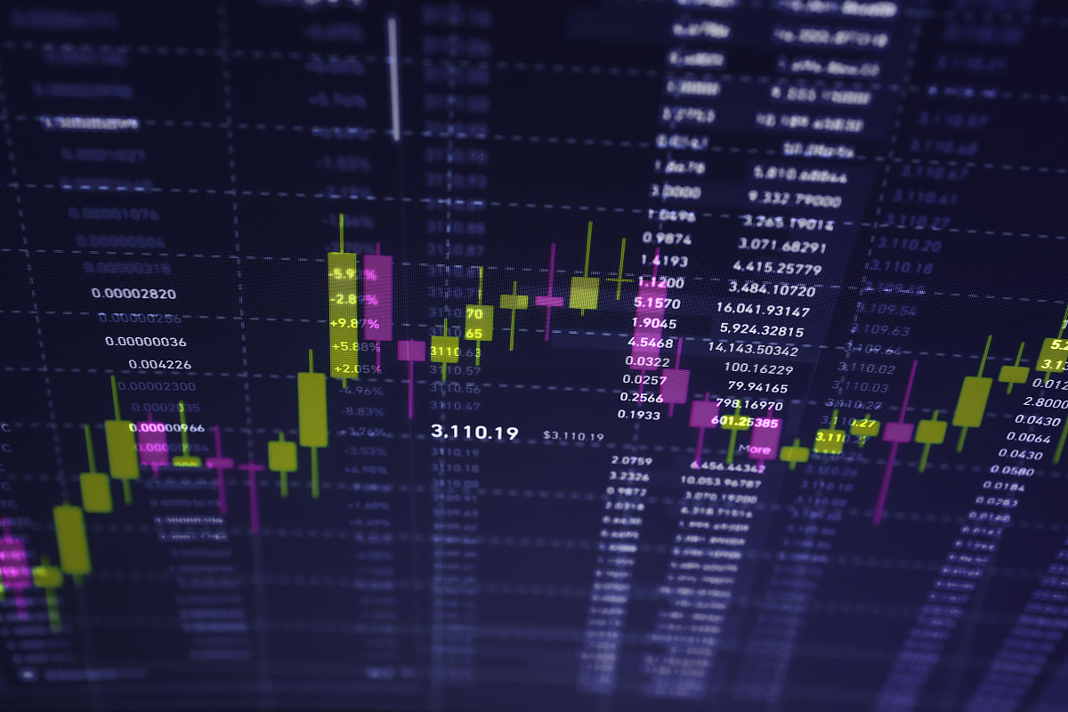 cryptocurrency /外汇股票图表背景