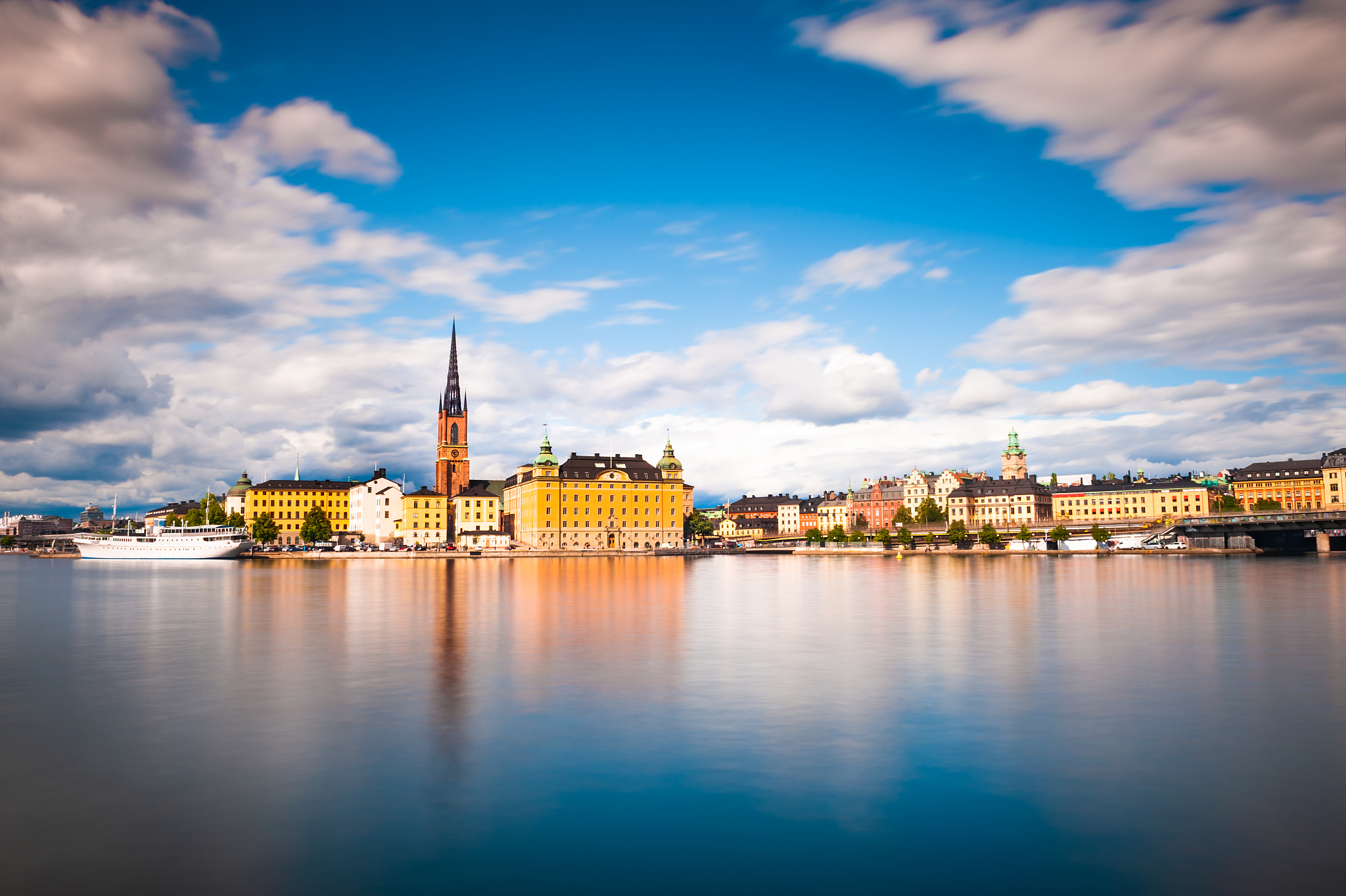 panorama of the old town in stockholm, sweden