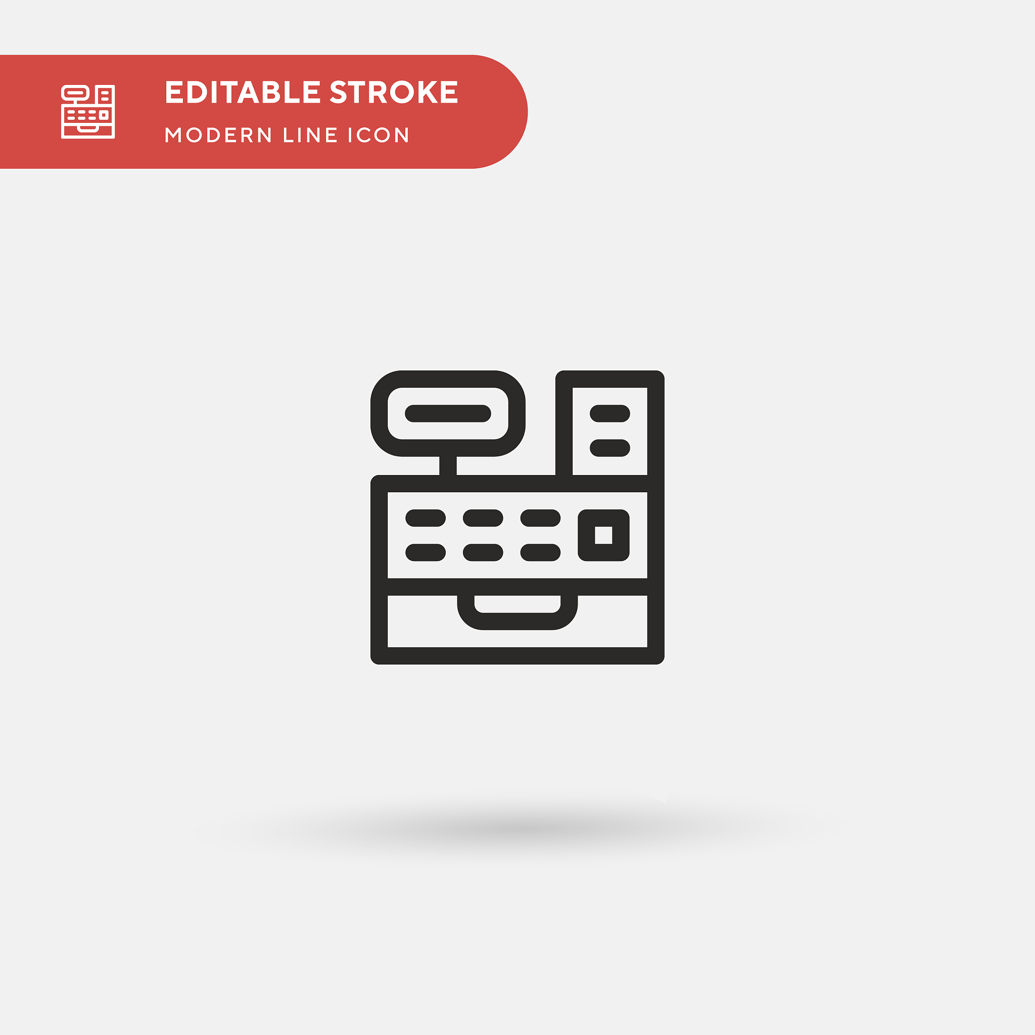 cash register simple icon