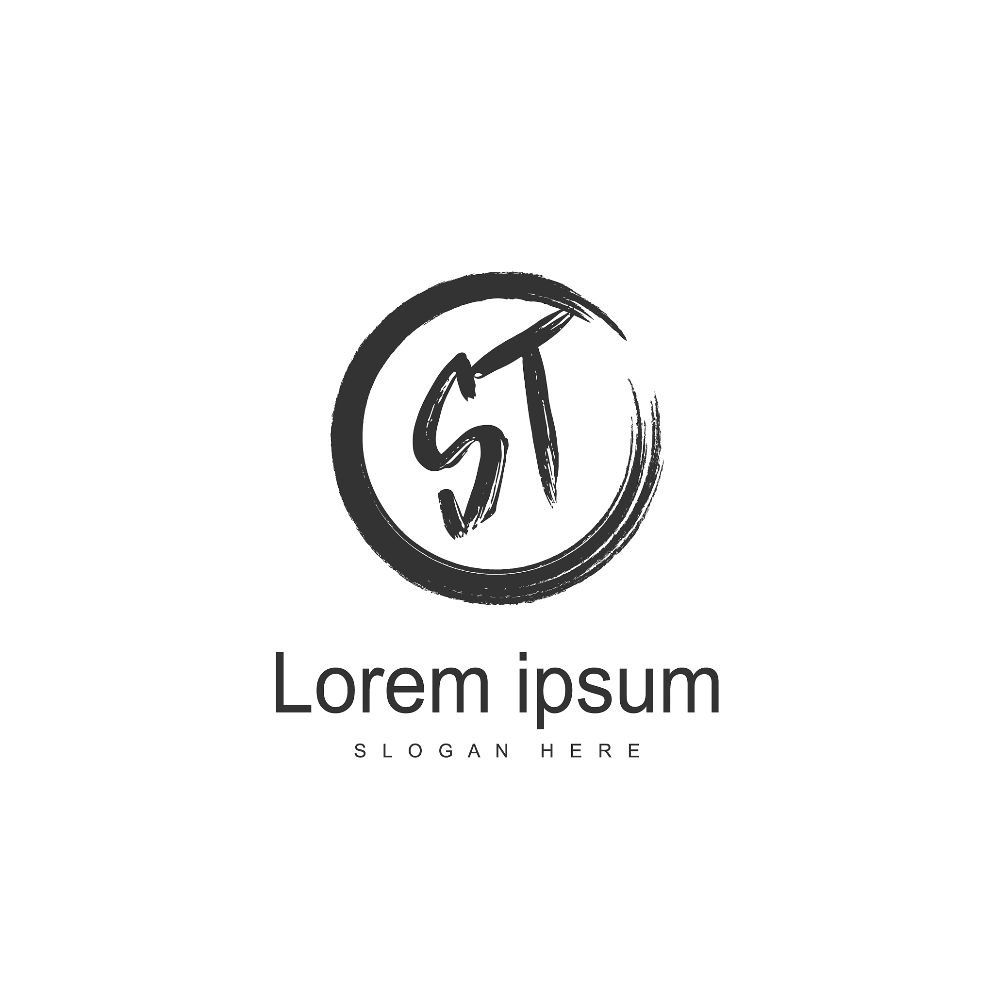 initial letter st logo template minimalist letter