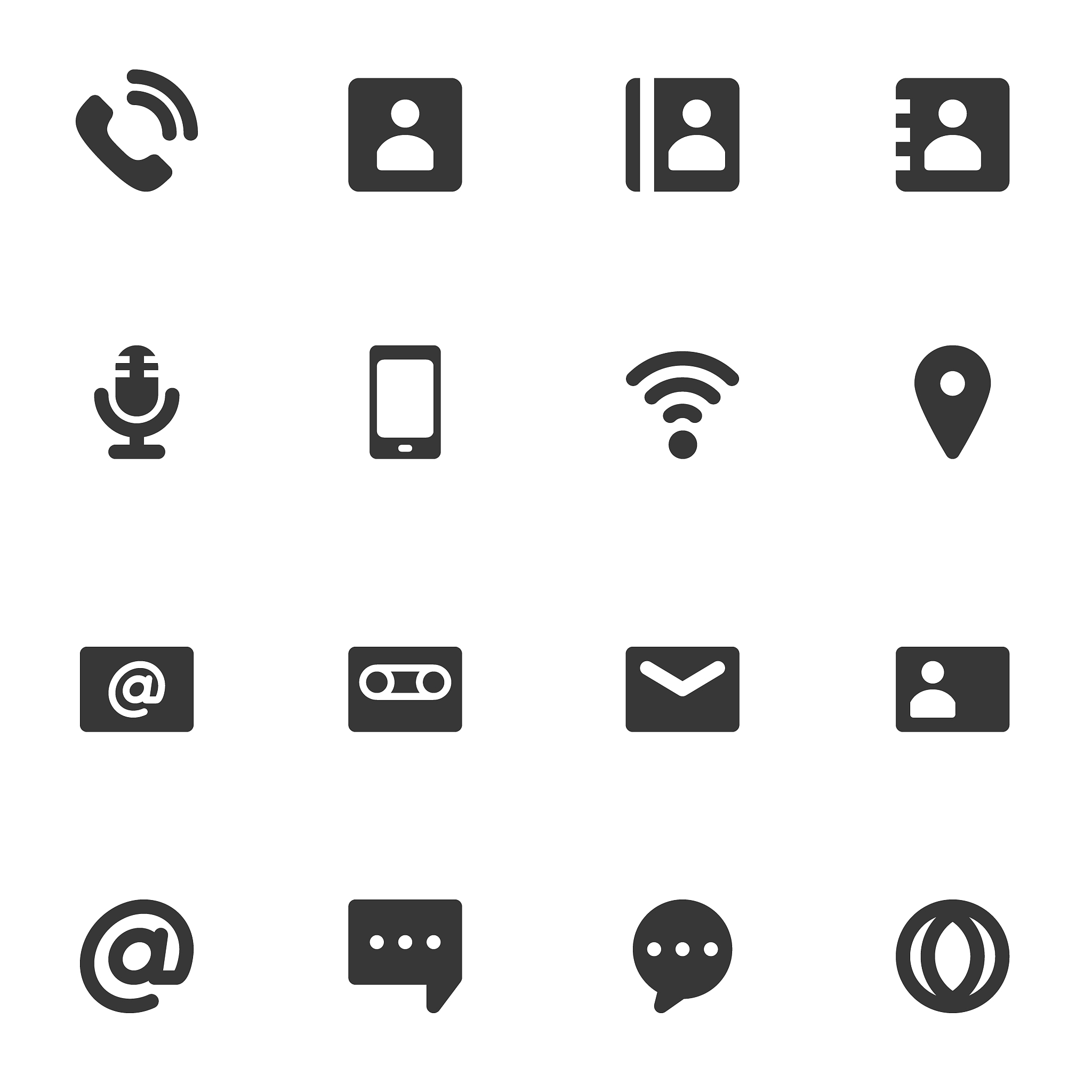 contact icons set vector illustration