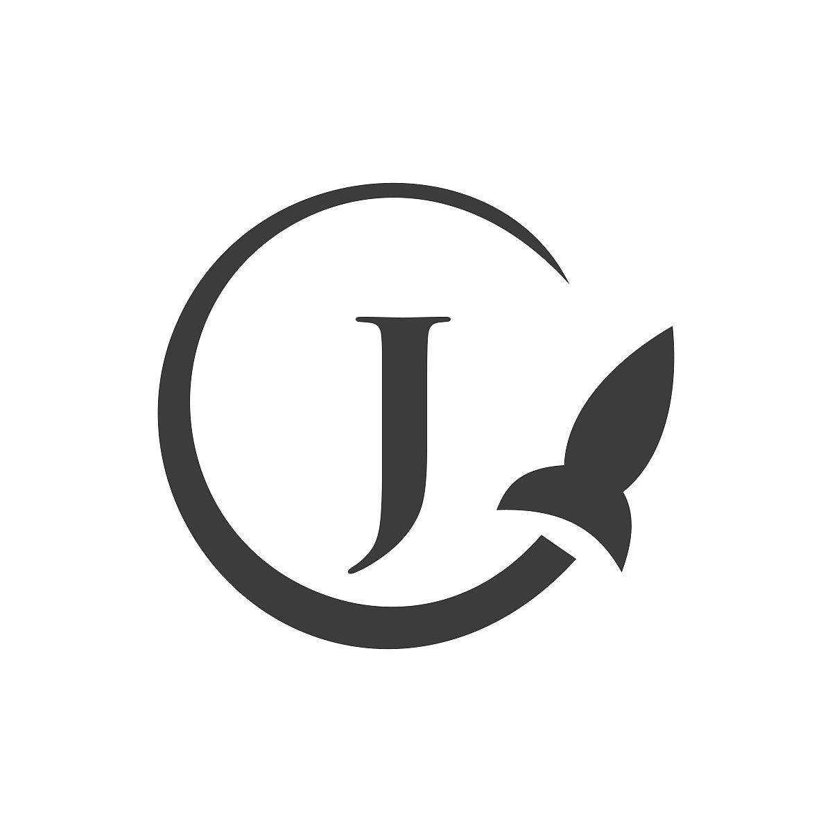 字母j概念上的旅行标志.字母j旅行标志矢量模板