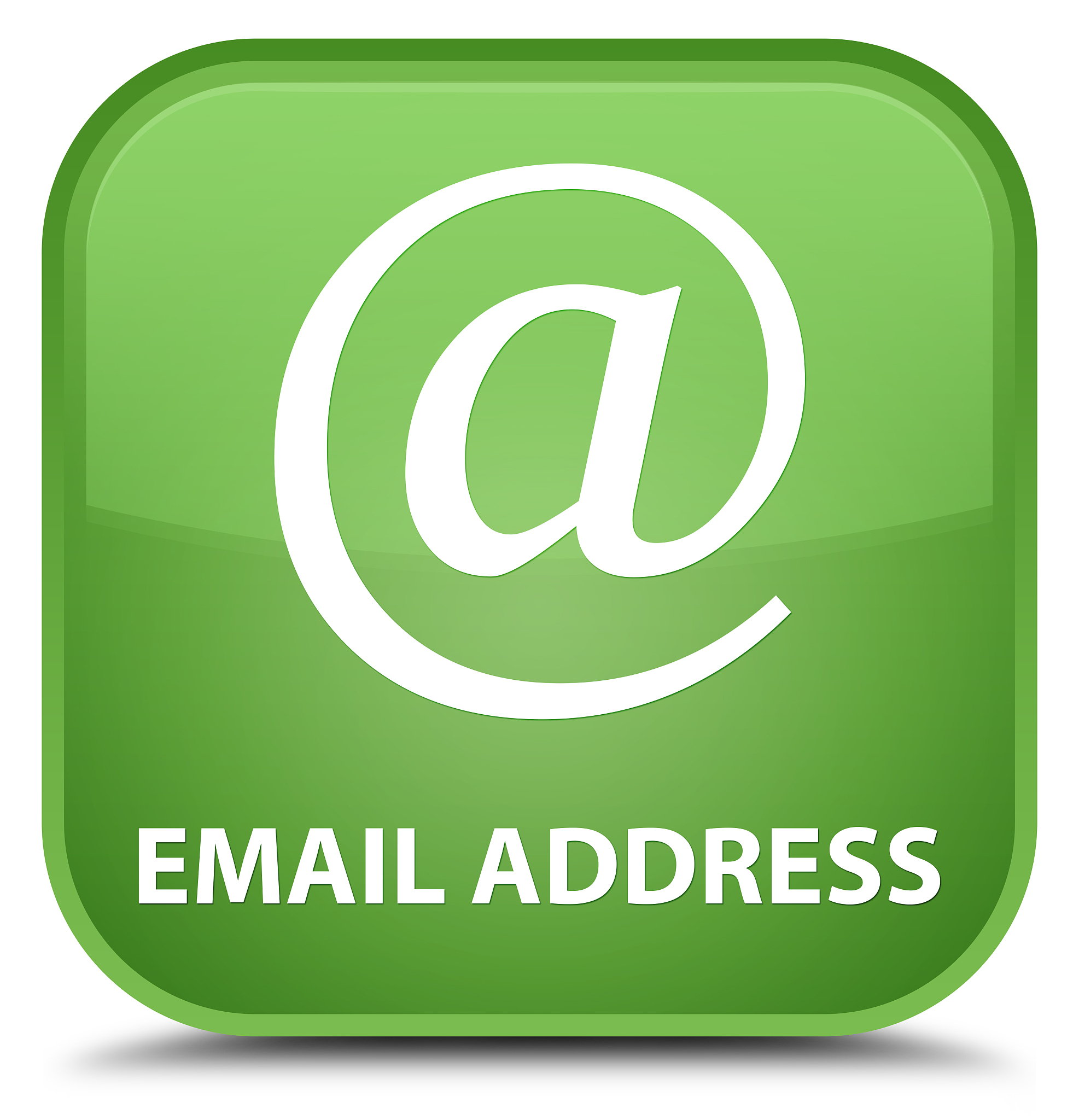 email address special soft green square button