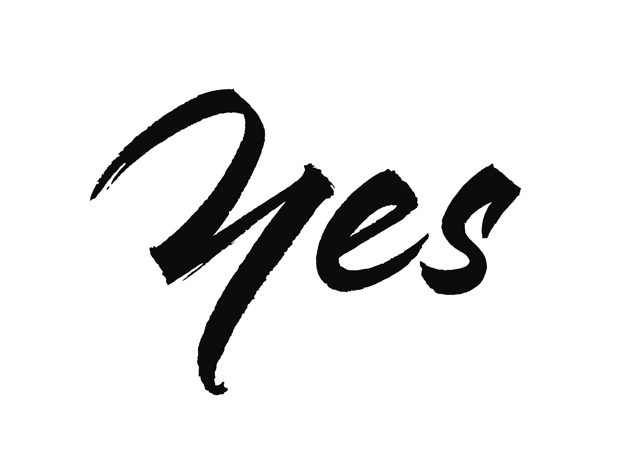 yes vector lettering