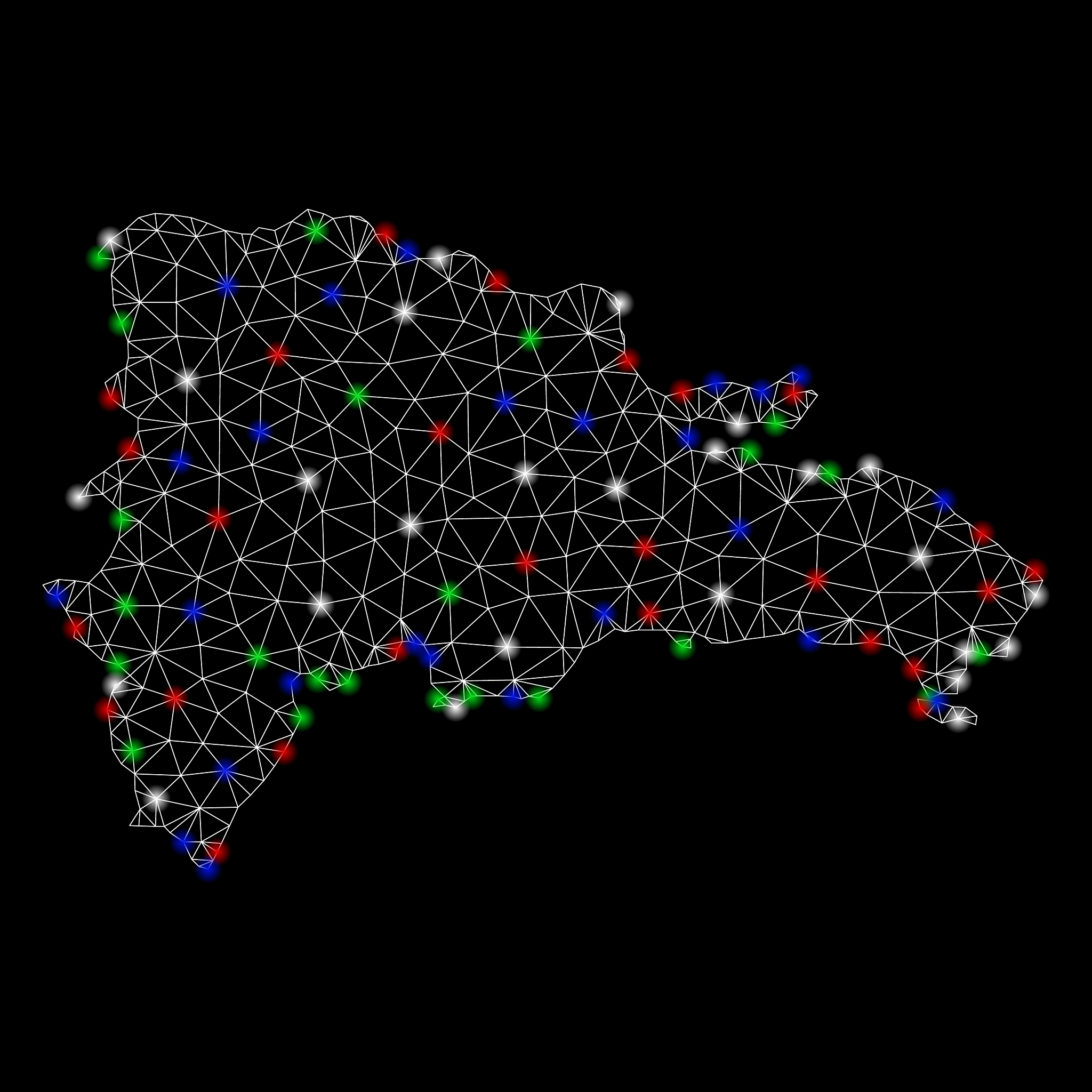 bright mesh network dominican republic map with