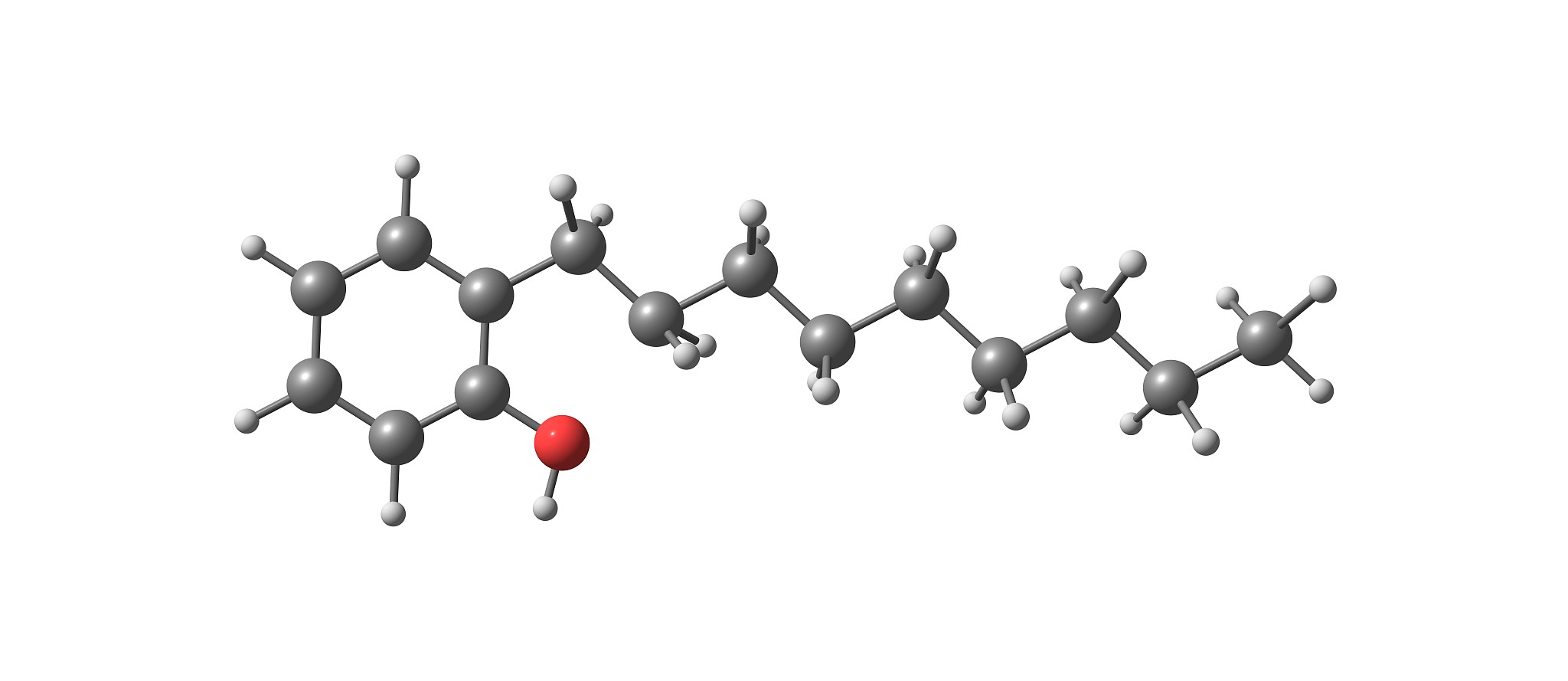 nonylphenol molecular structure isolated on white