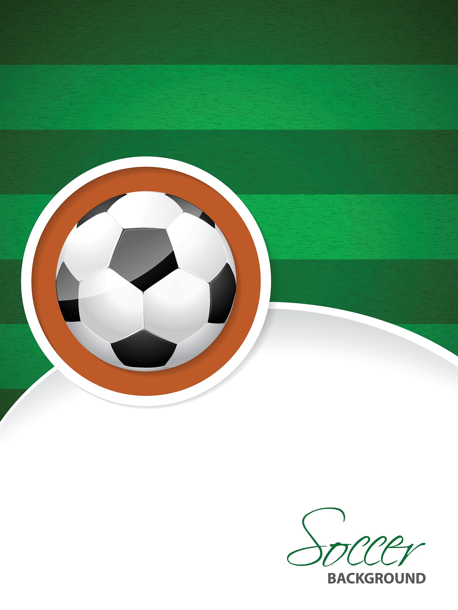 soccer brochure with soccer ball sticker