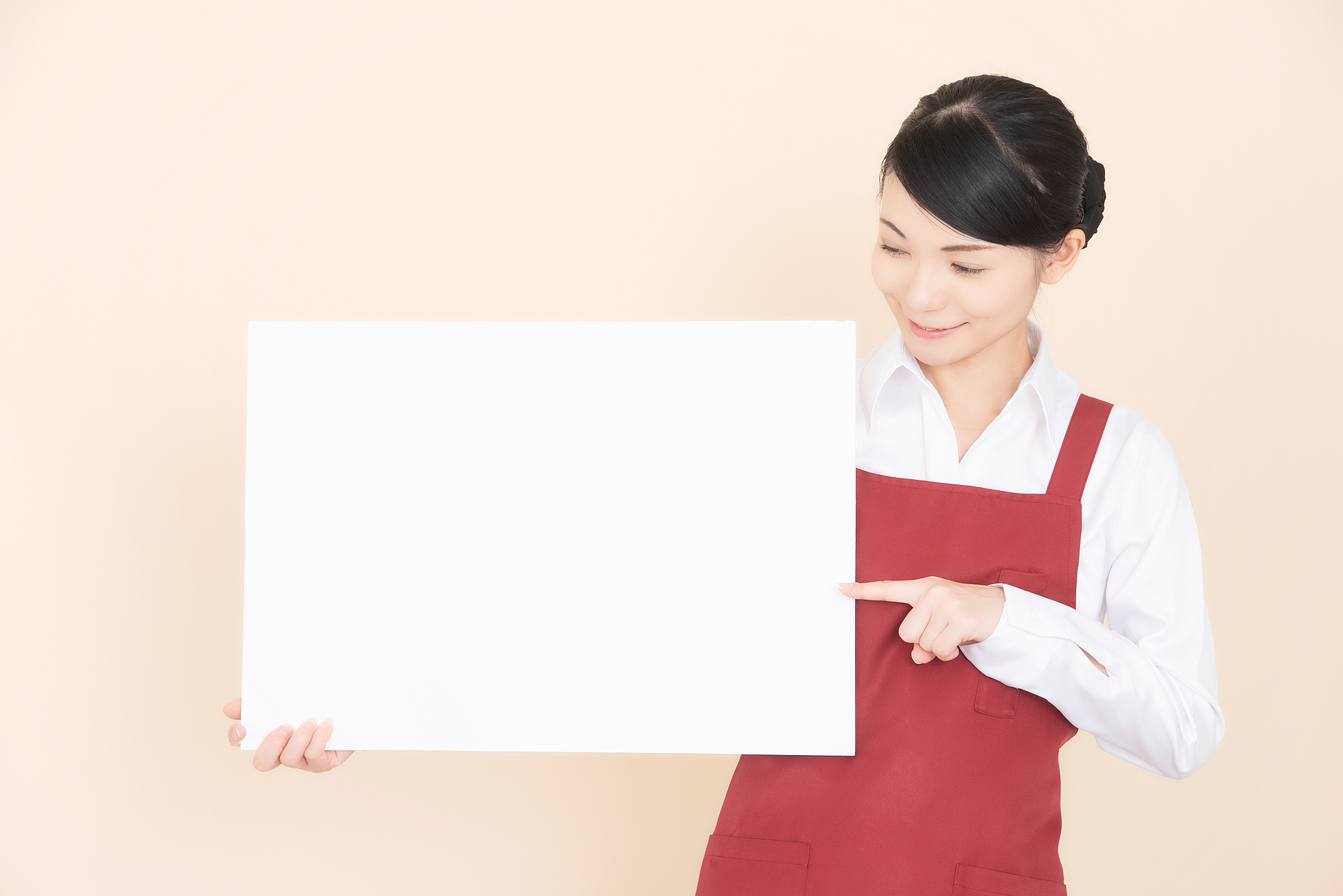 woman in an apron