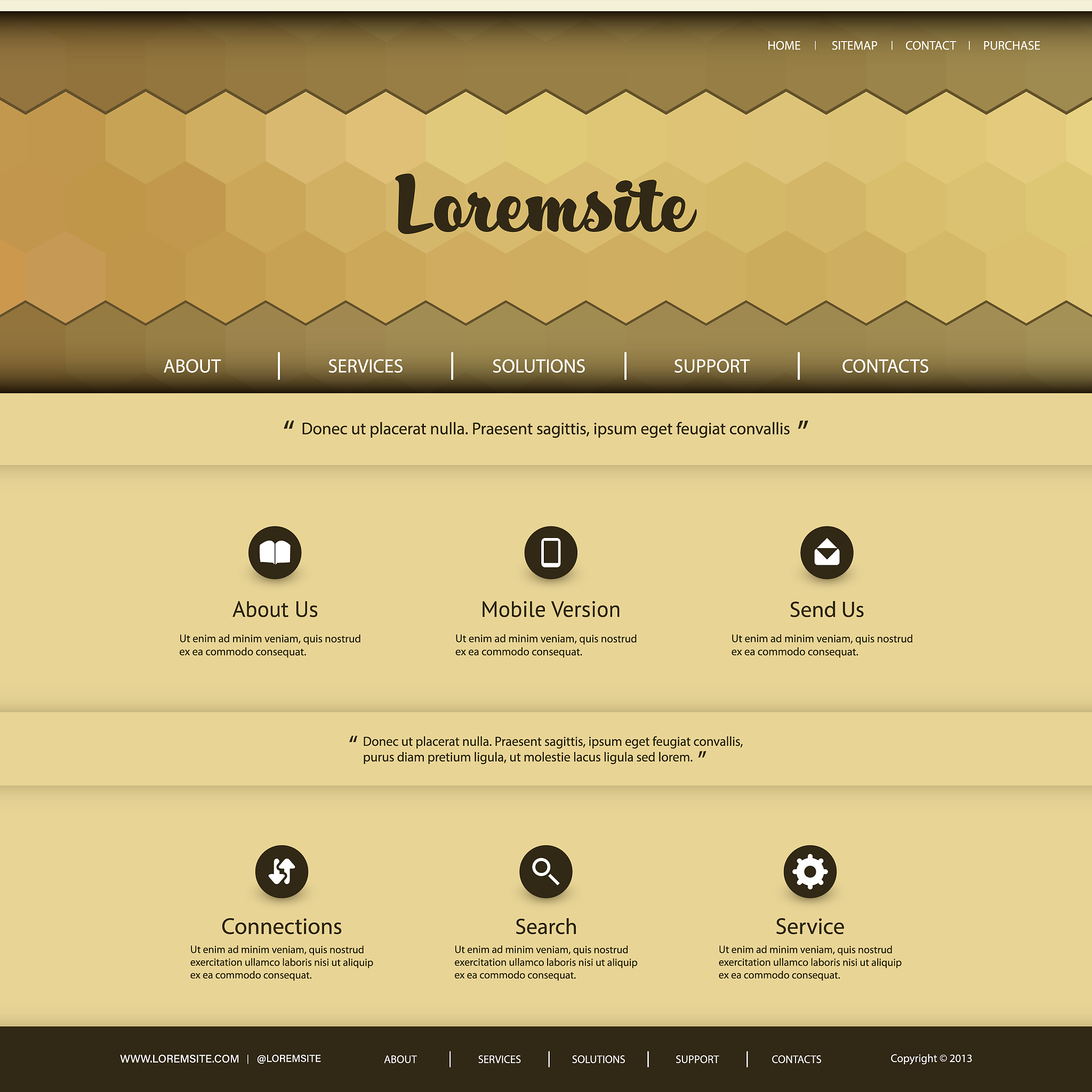 one page website template