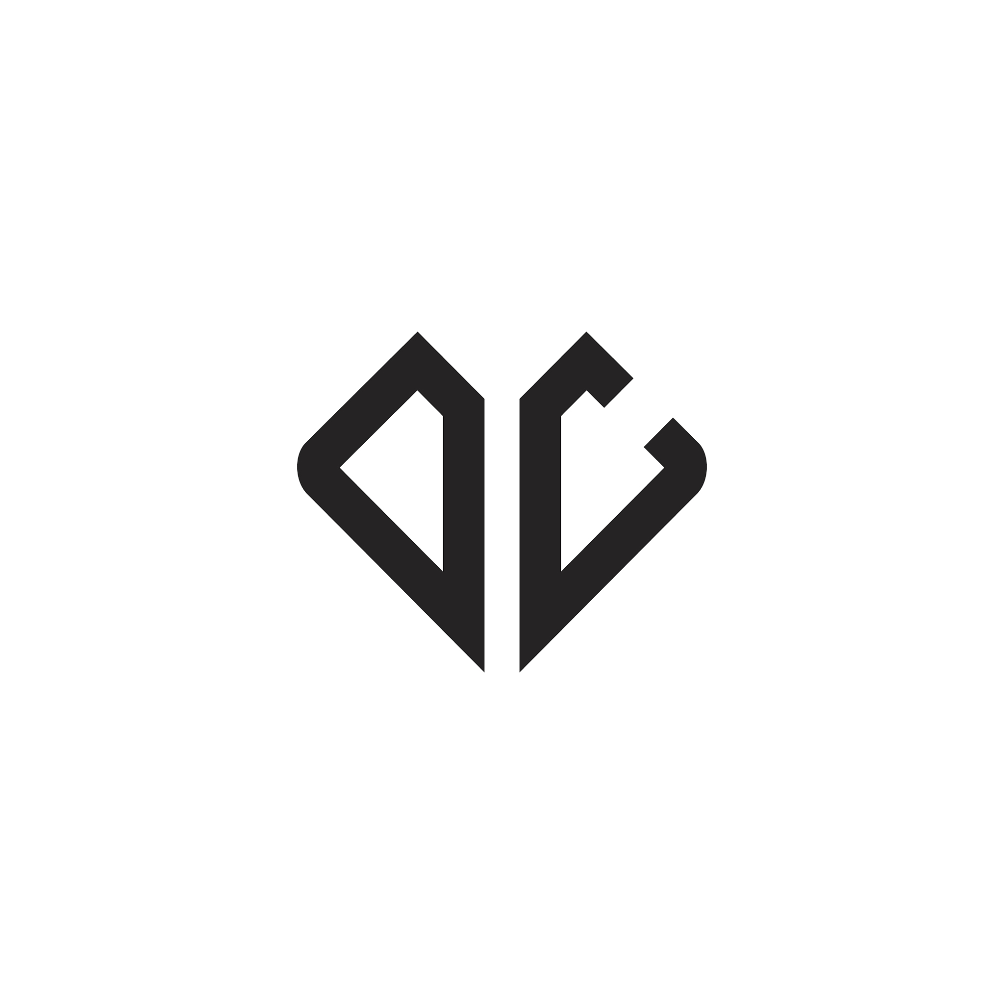 dc letter logo icon design template elements
