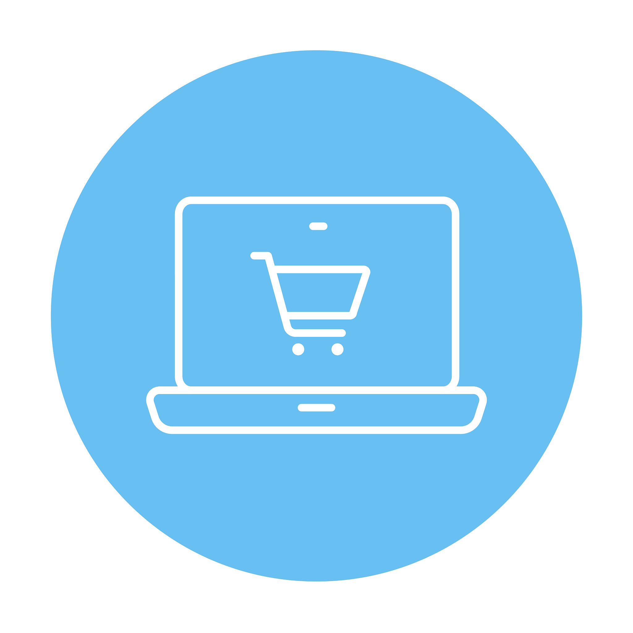 online shopping line icon
