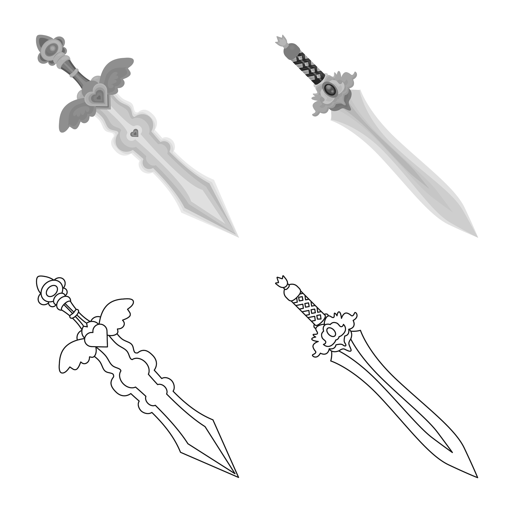 game and armor symbol set