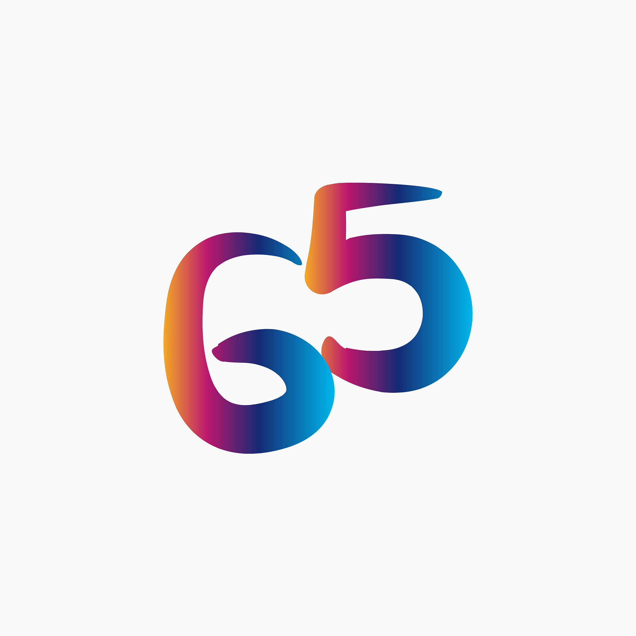 65 years anniversary celebration template design