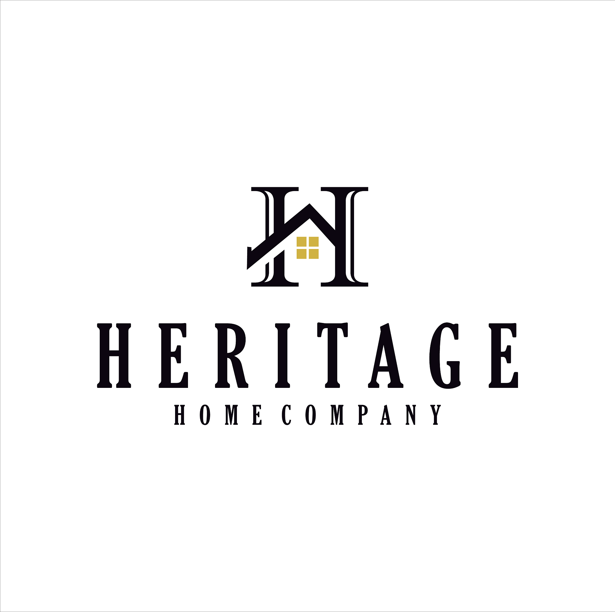 letter h heritage home logo design