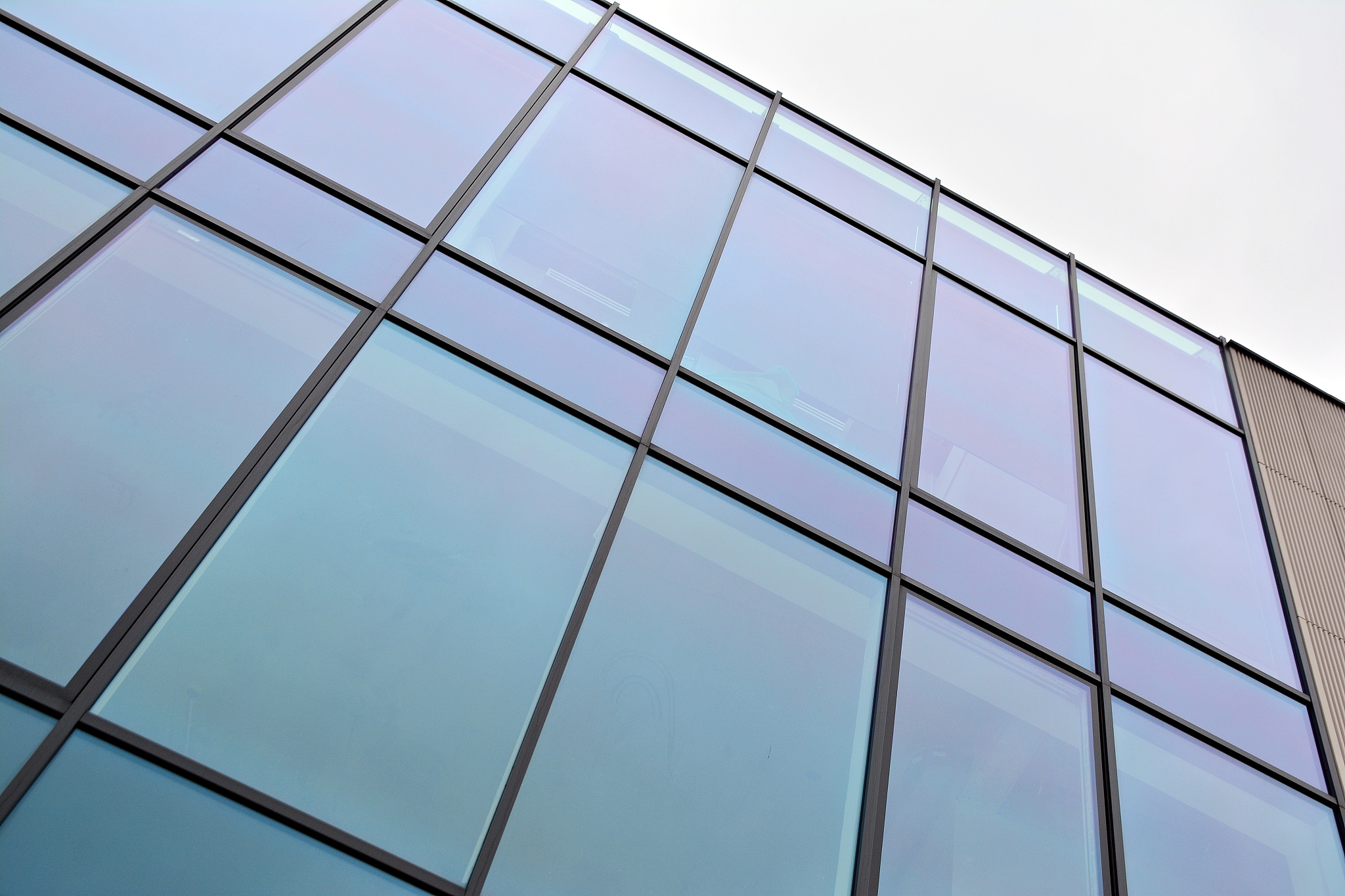 modern building. modern office building with facade of glass