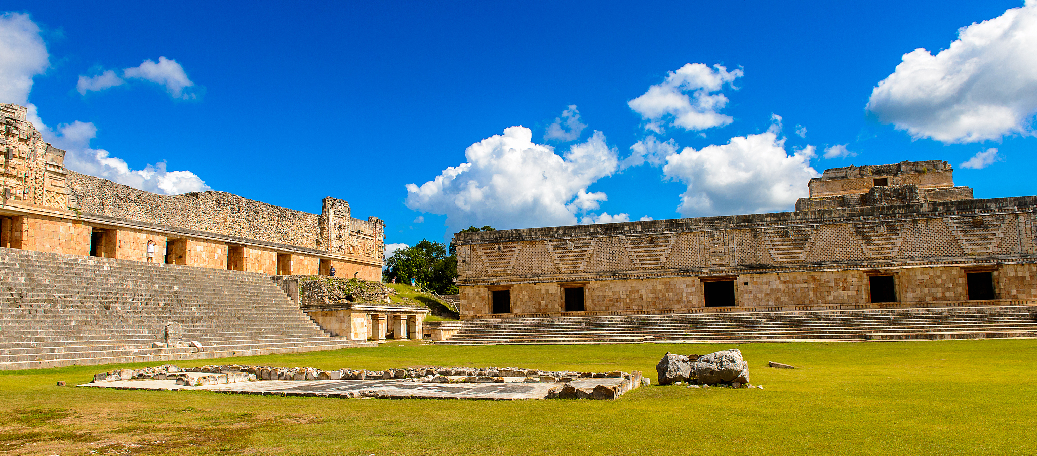 building of the nunnery, uxmal, an ancient maya city of the clas