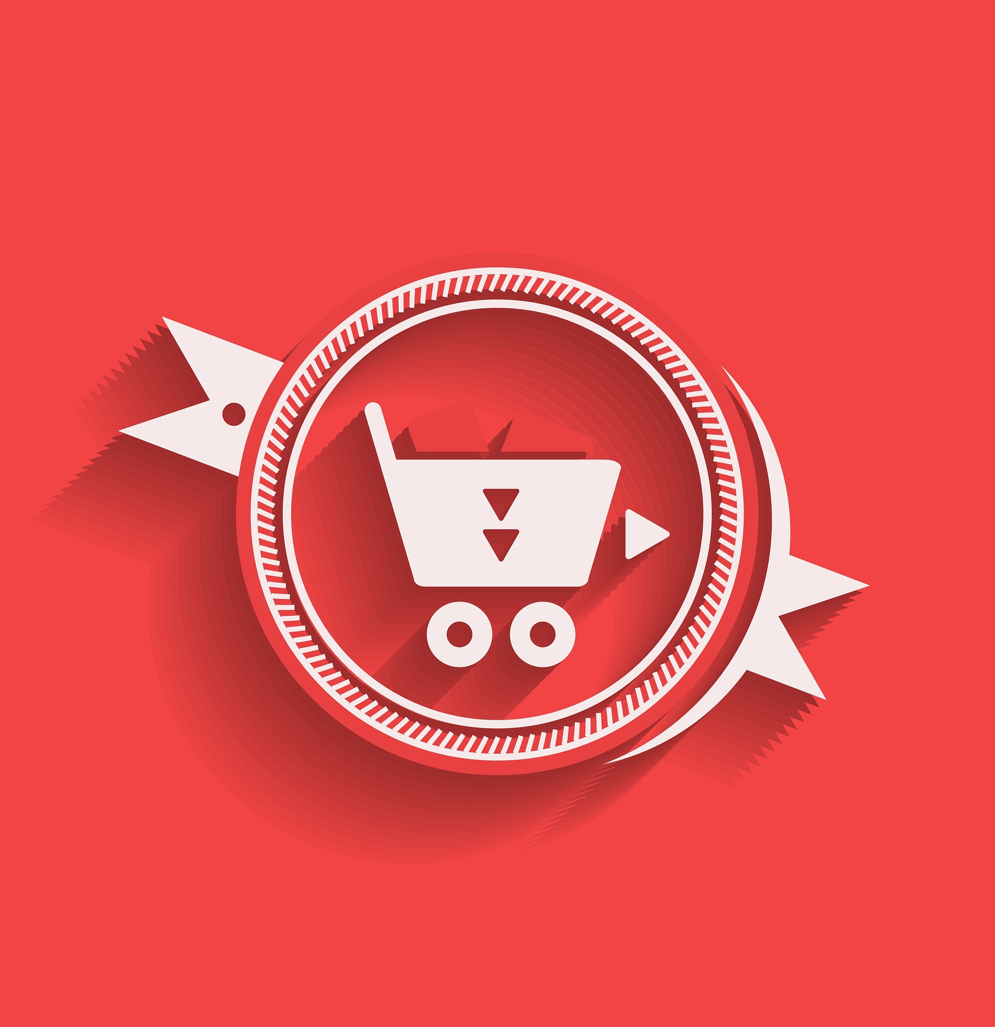 shopping icon flat modern design