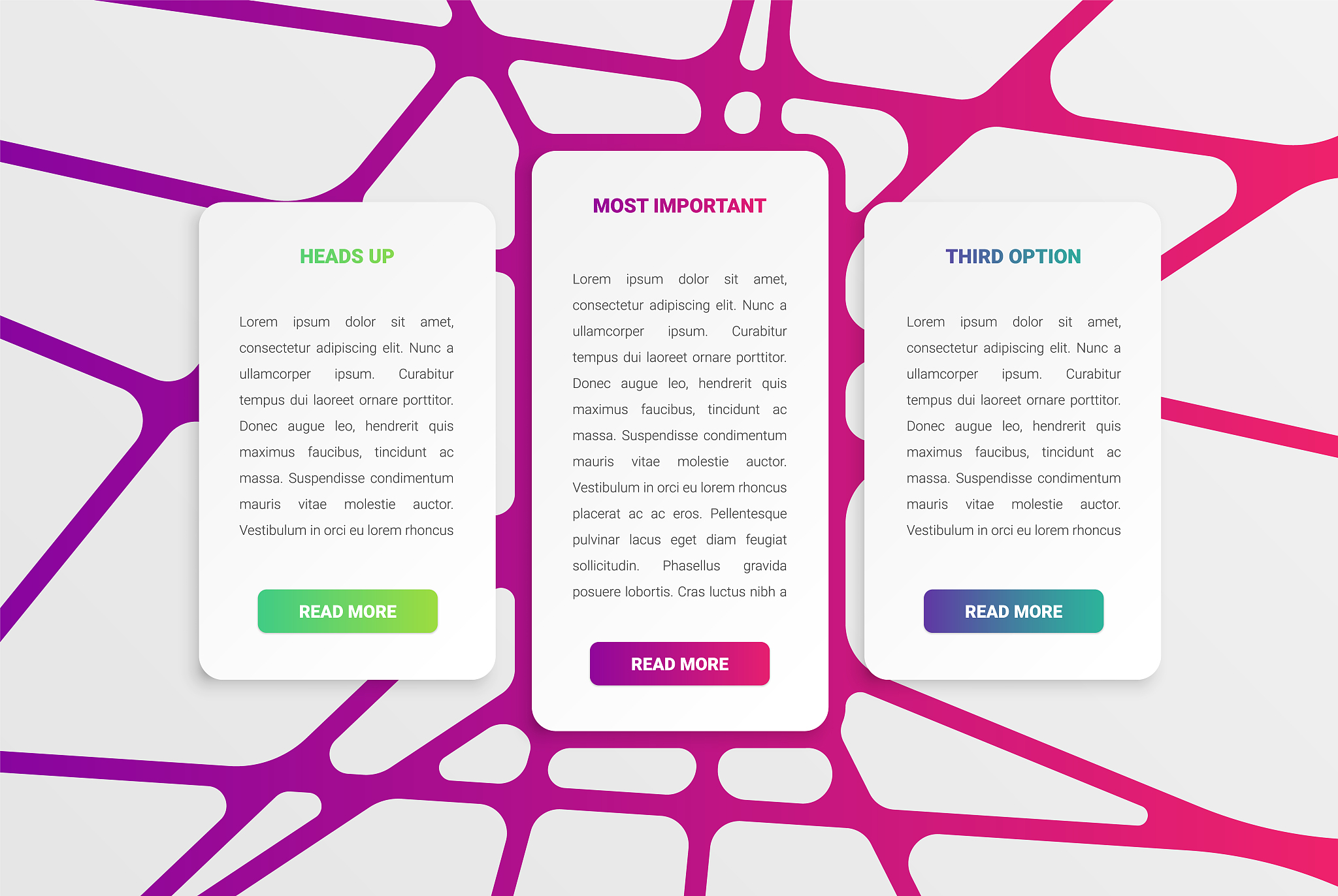 colorful modern white card template with colorful design