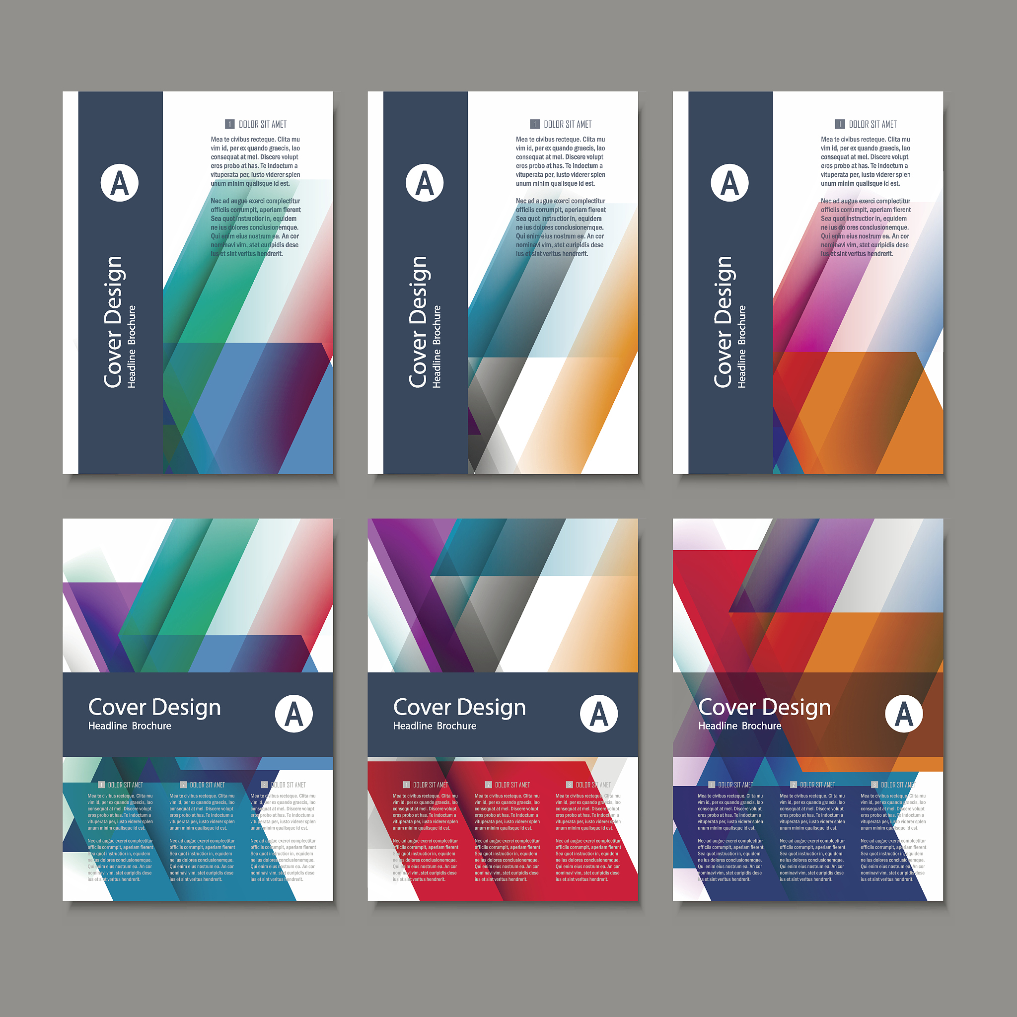 vector brochure flyer design layout template, size a4, front pag