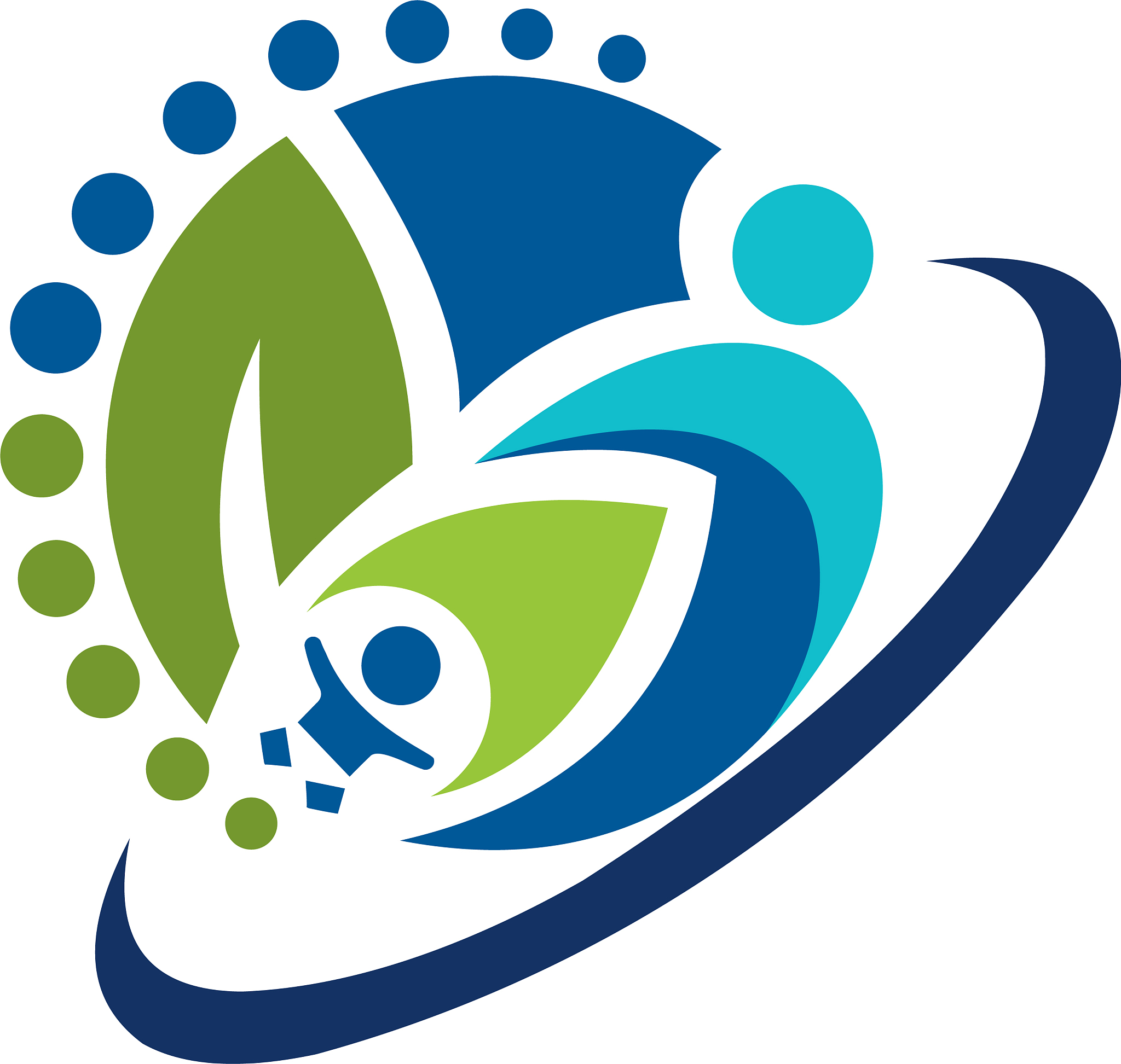 people with a leaf logo template