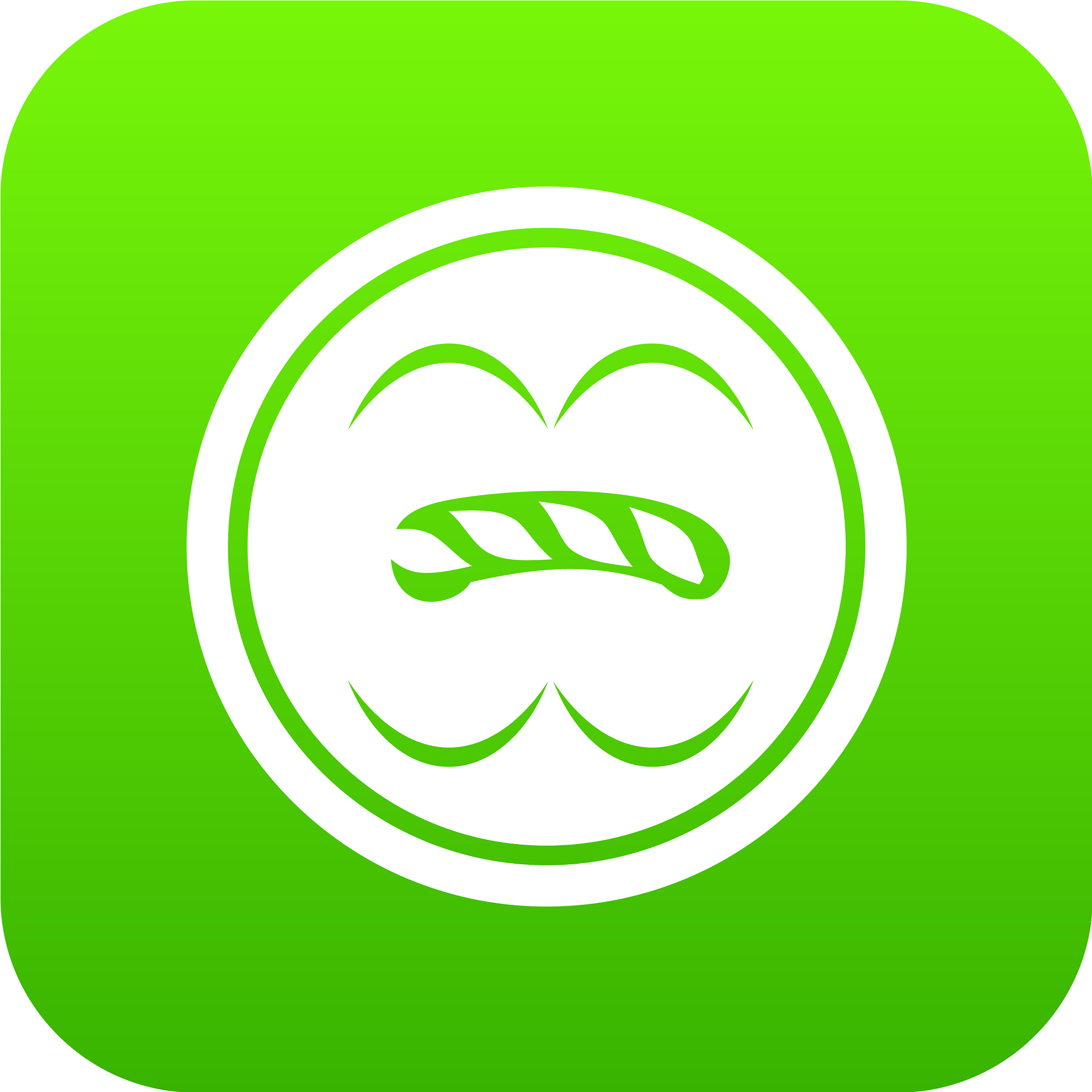 circle button icon green