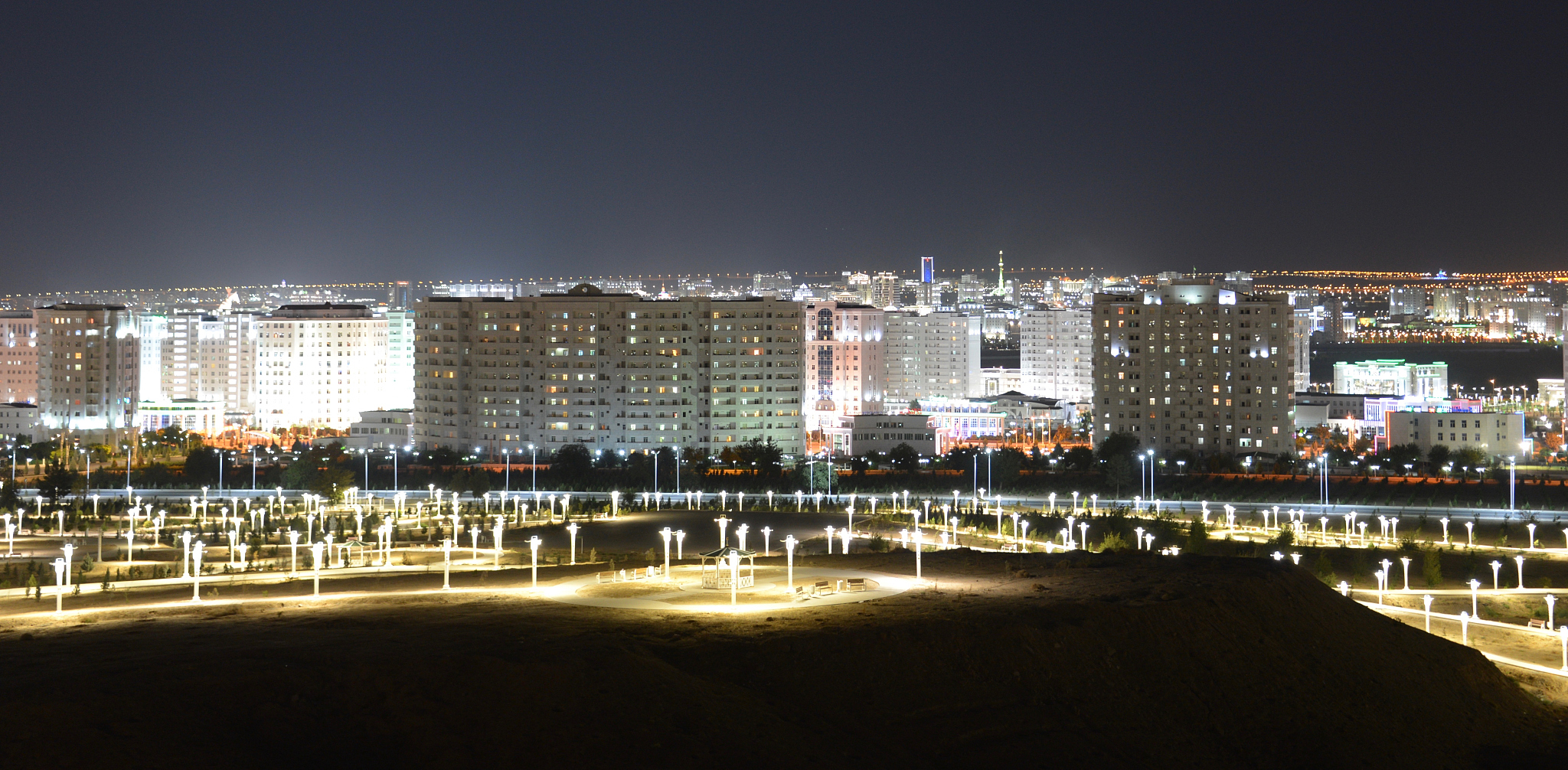 ashgabat night panorama