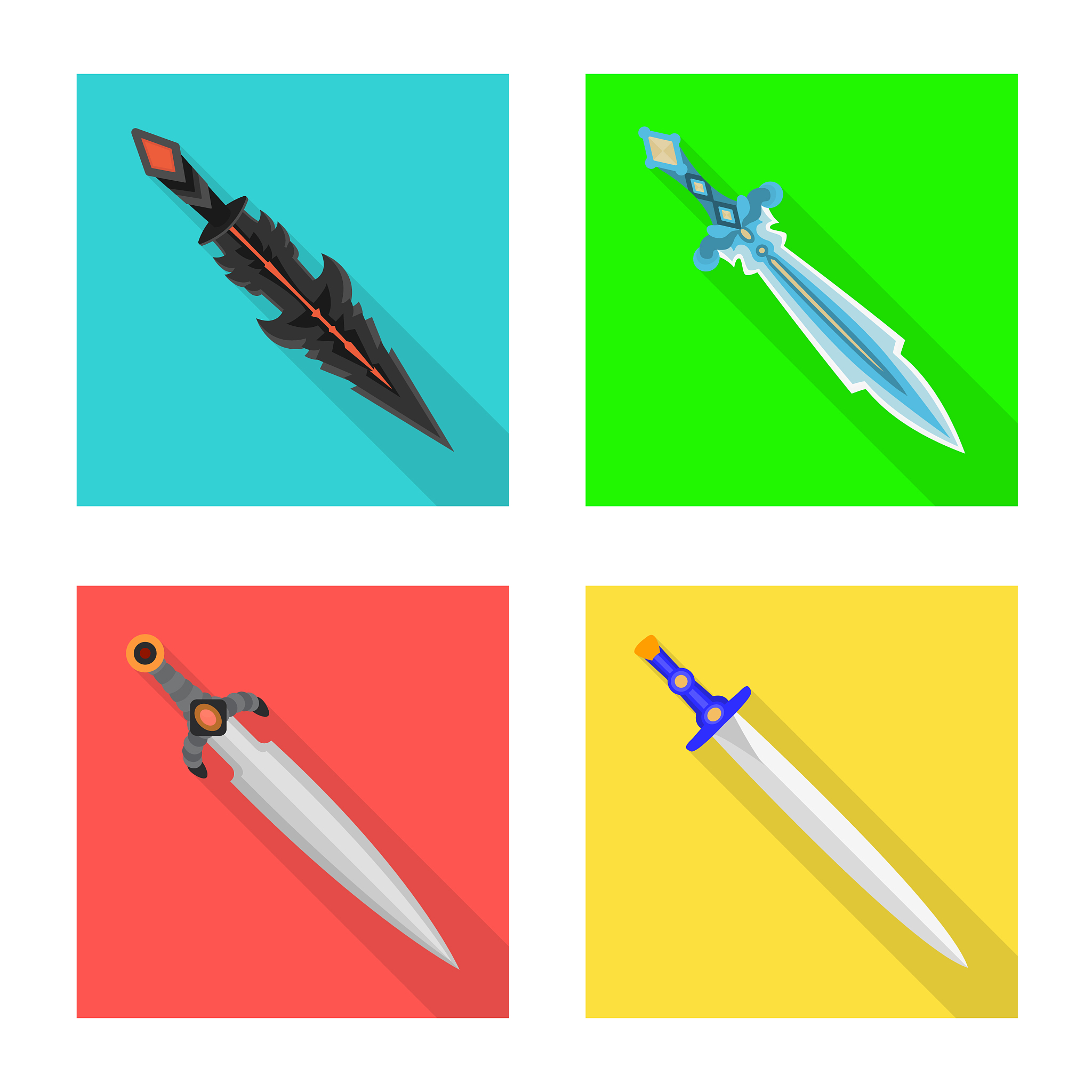 design and sword symbol collection of