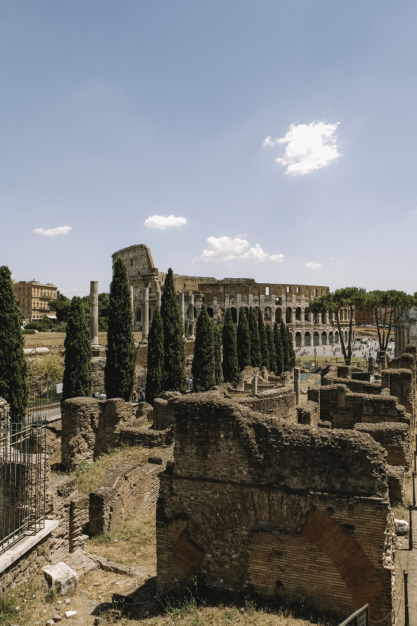 sightseeing in rome during the summer.