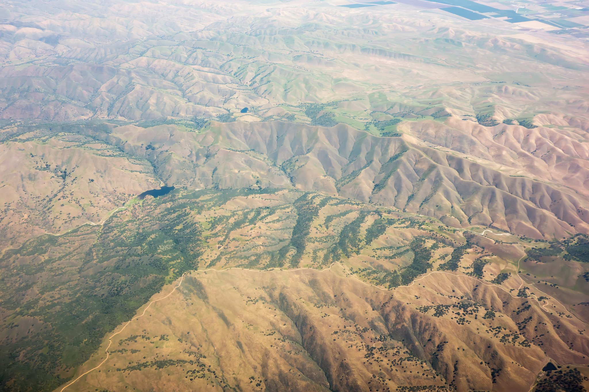 flying over sierra national forest hills and valleys