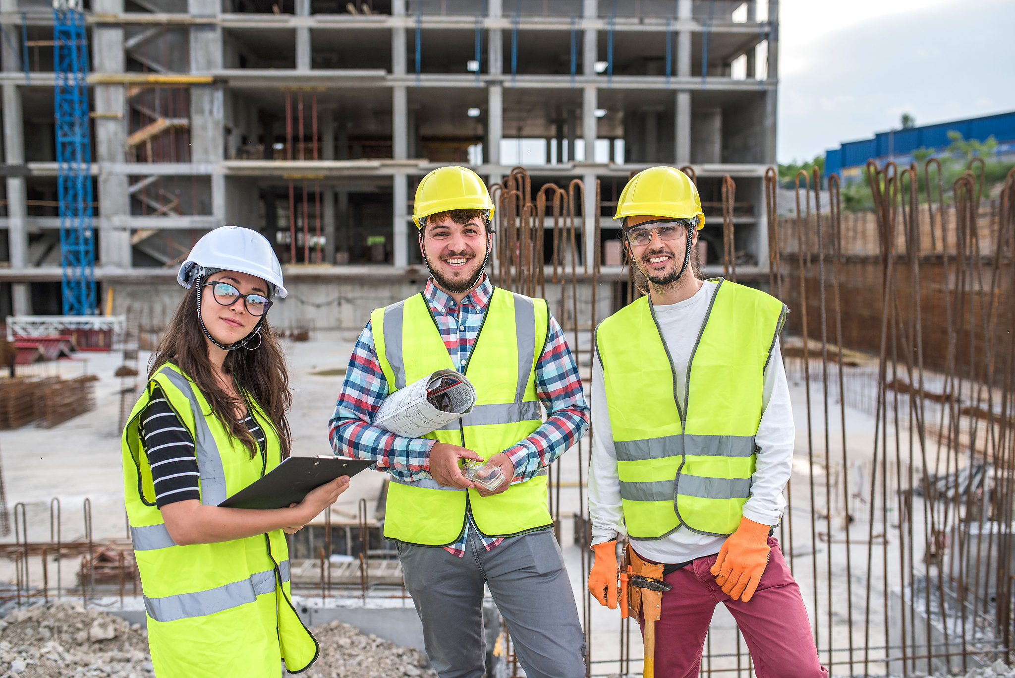 young architects smile in front of the camera