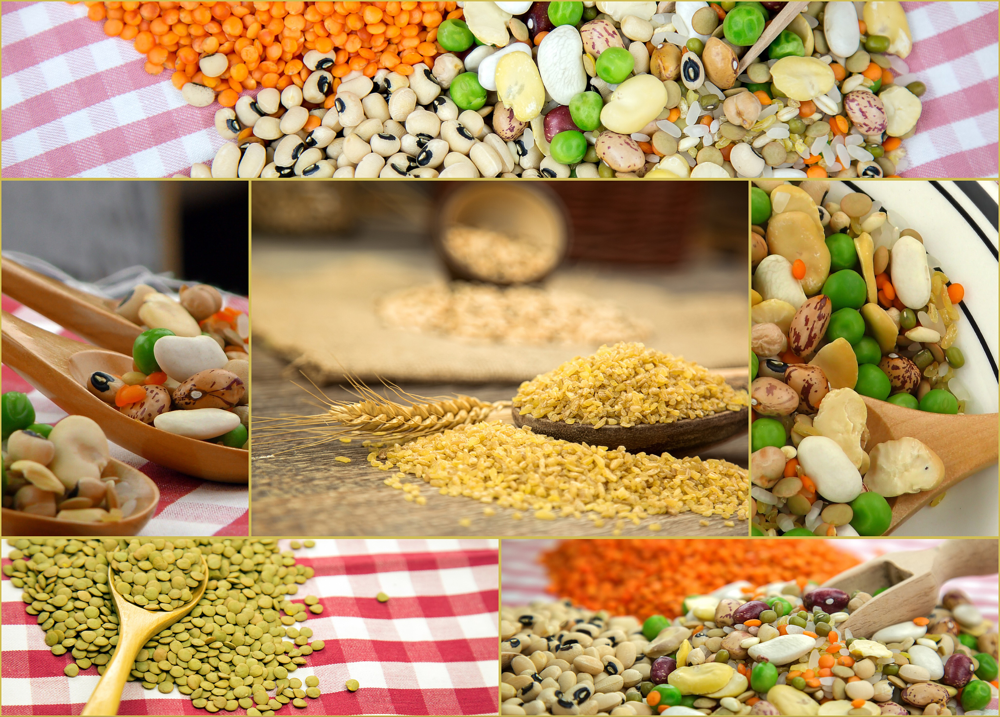legumes natural raw mix food collage