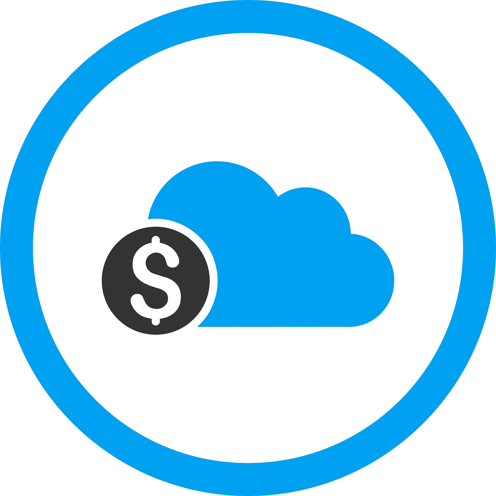 banking cloud rounded icon