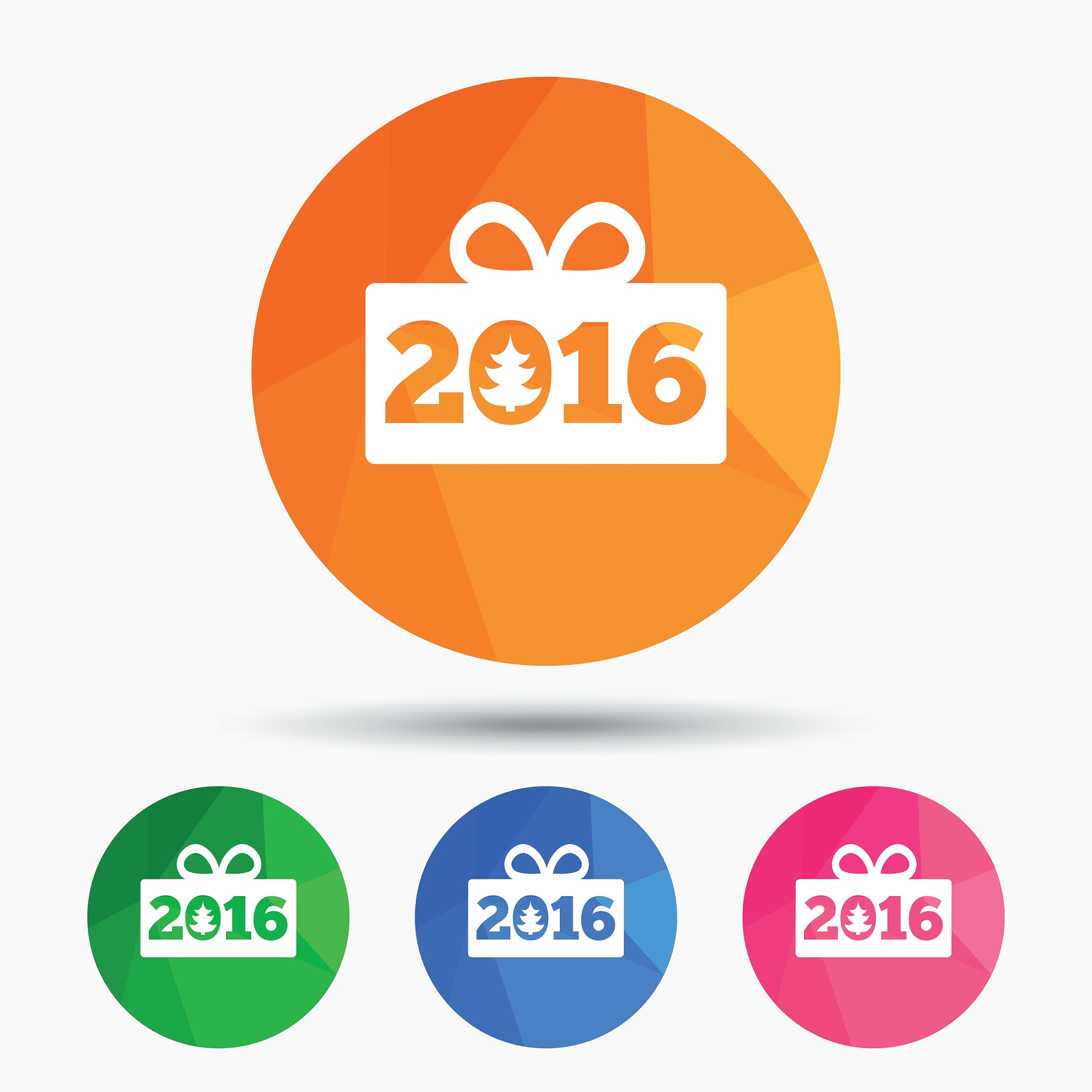 happy new year 2016 sign icon christmas gift