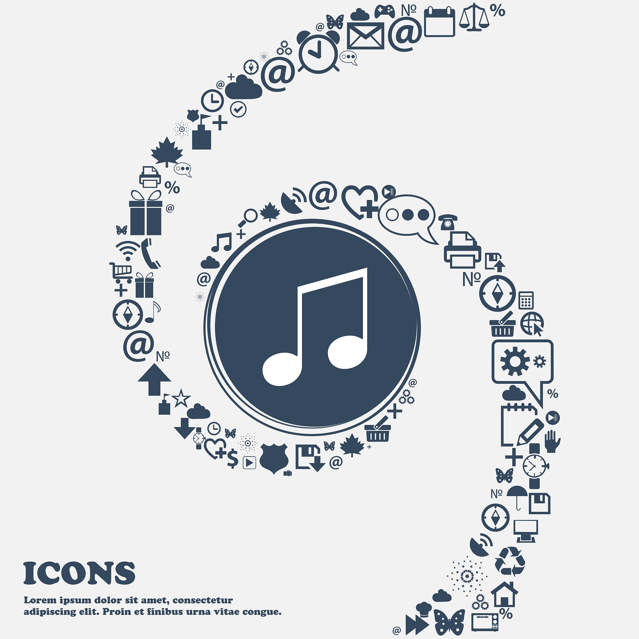 musical note music ringtone icon sign in the