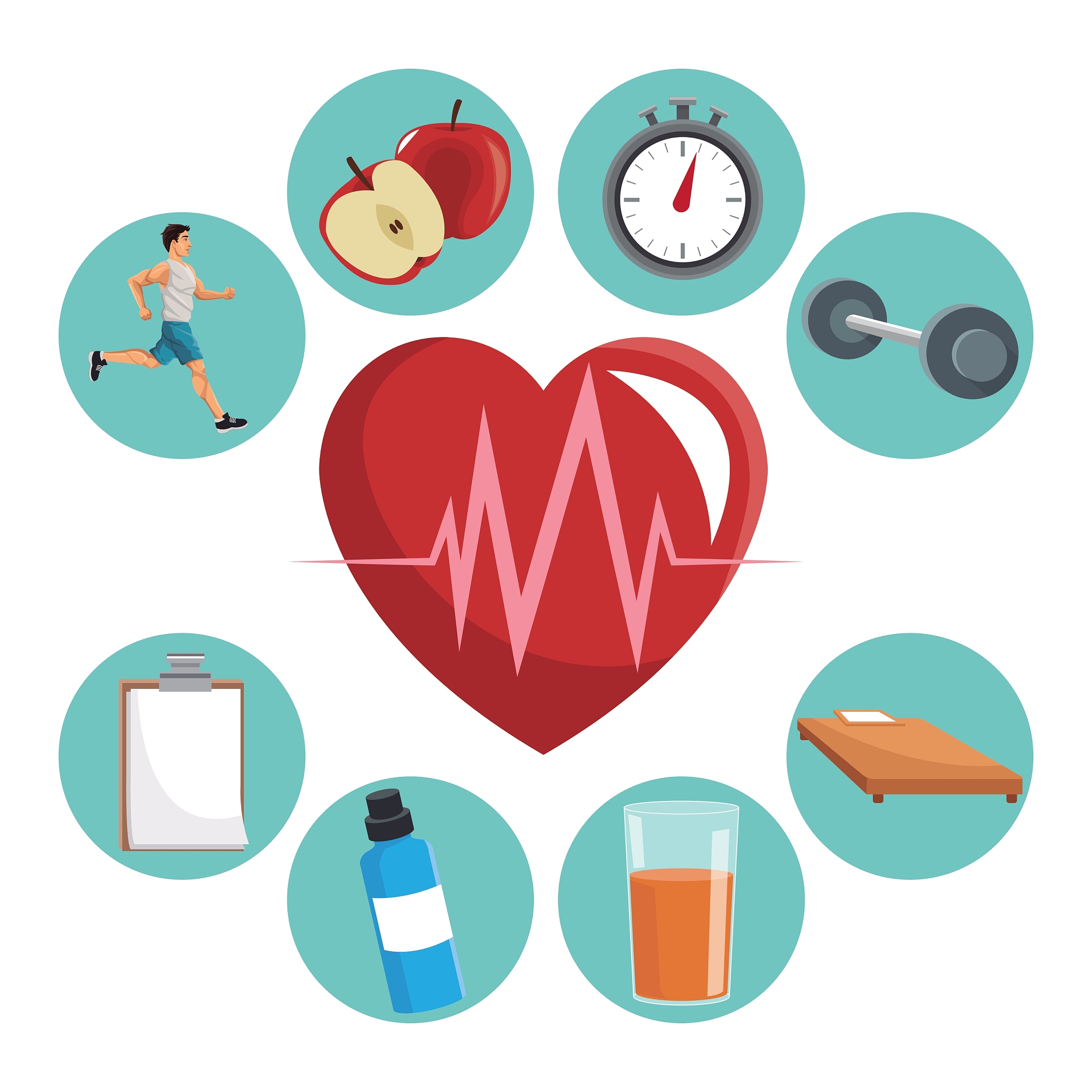 icon set of healthy lifestyle design