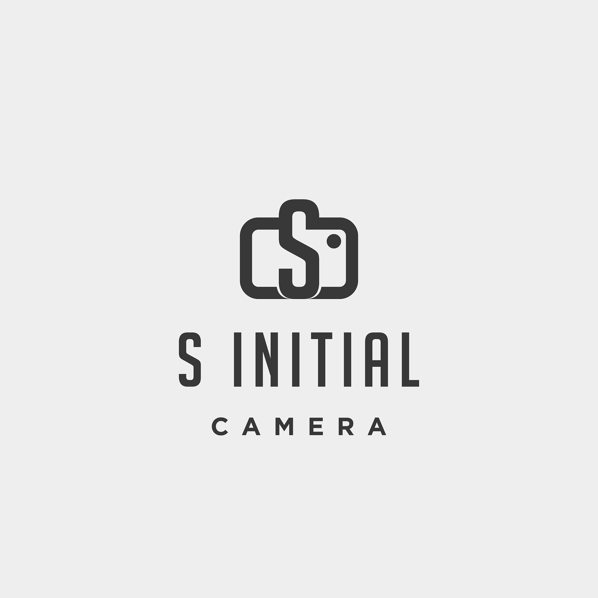 s initial photography logo template design