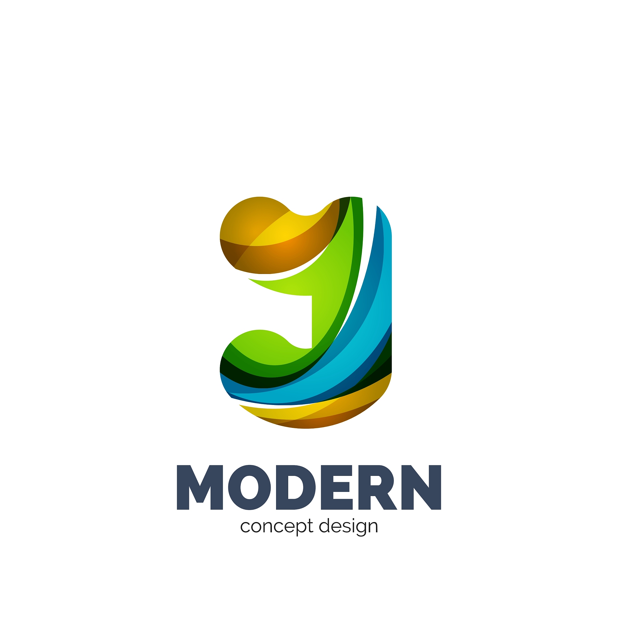 modern abstract futuristic logo