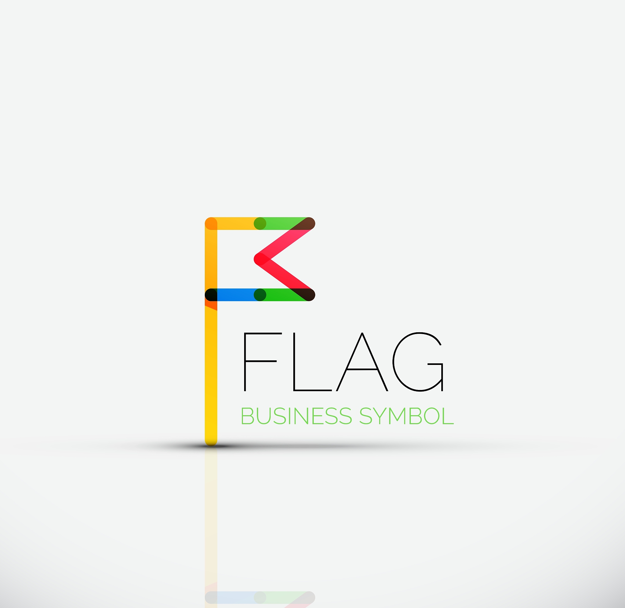 logo flag abstract linear geometric business icon
