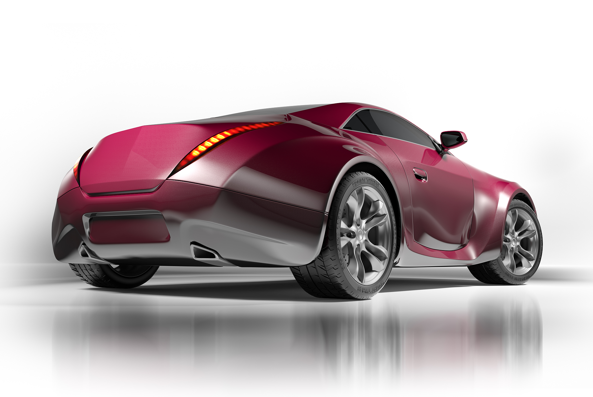 sports car isolated on white background