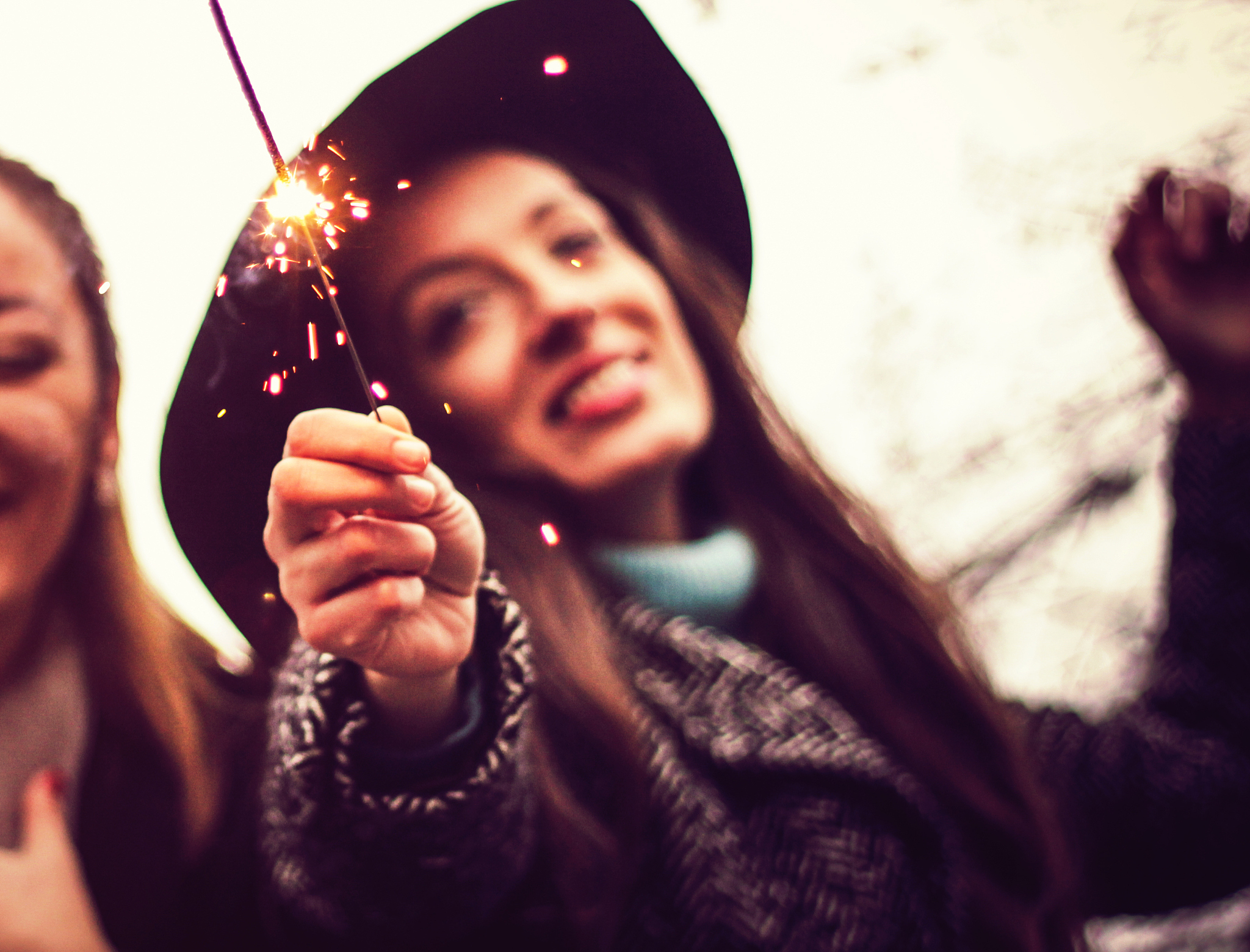 two women friends having fun together
